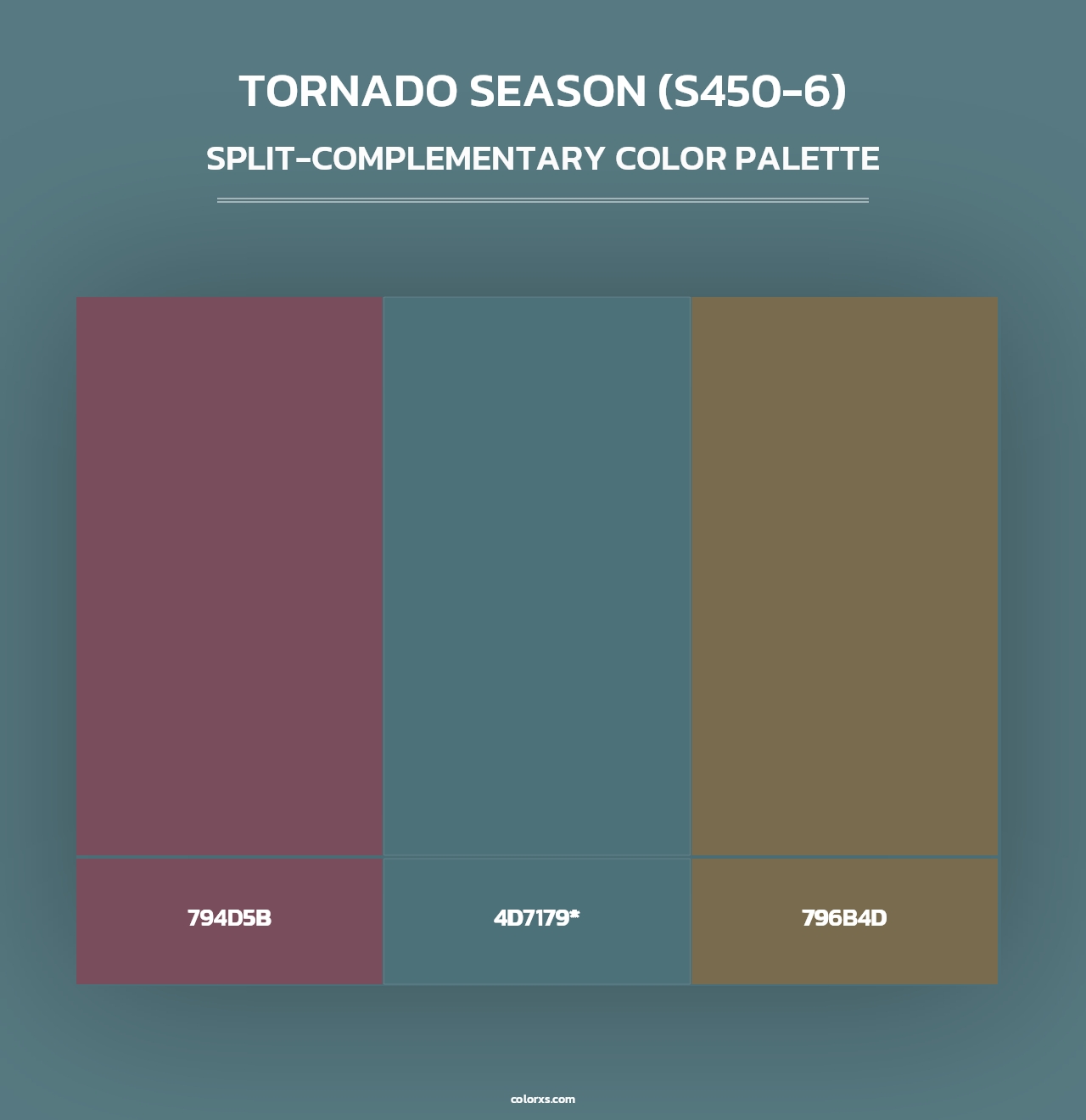 Tornado Season (S450-6) - Split-Complementary Color Palette