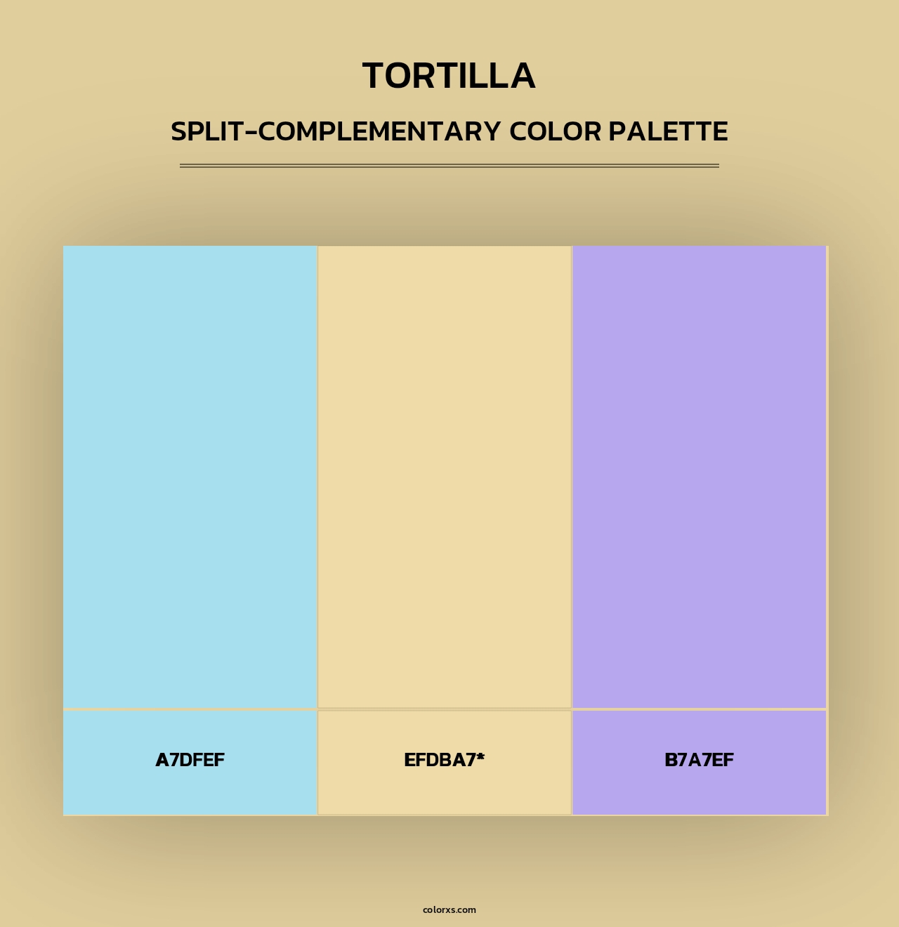 Tortilla - Split-Complementary Color Palette