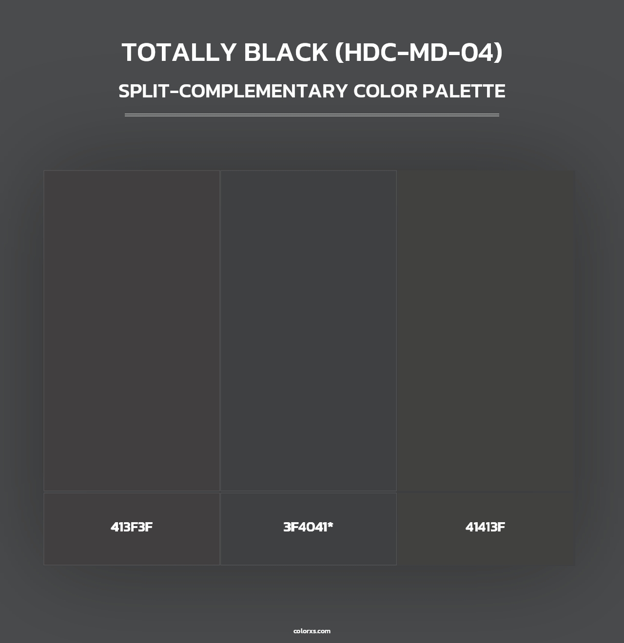 Totally Black (HDC-MD-04) - Split-Complementary Color Palette
