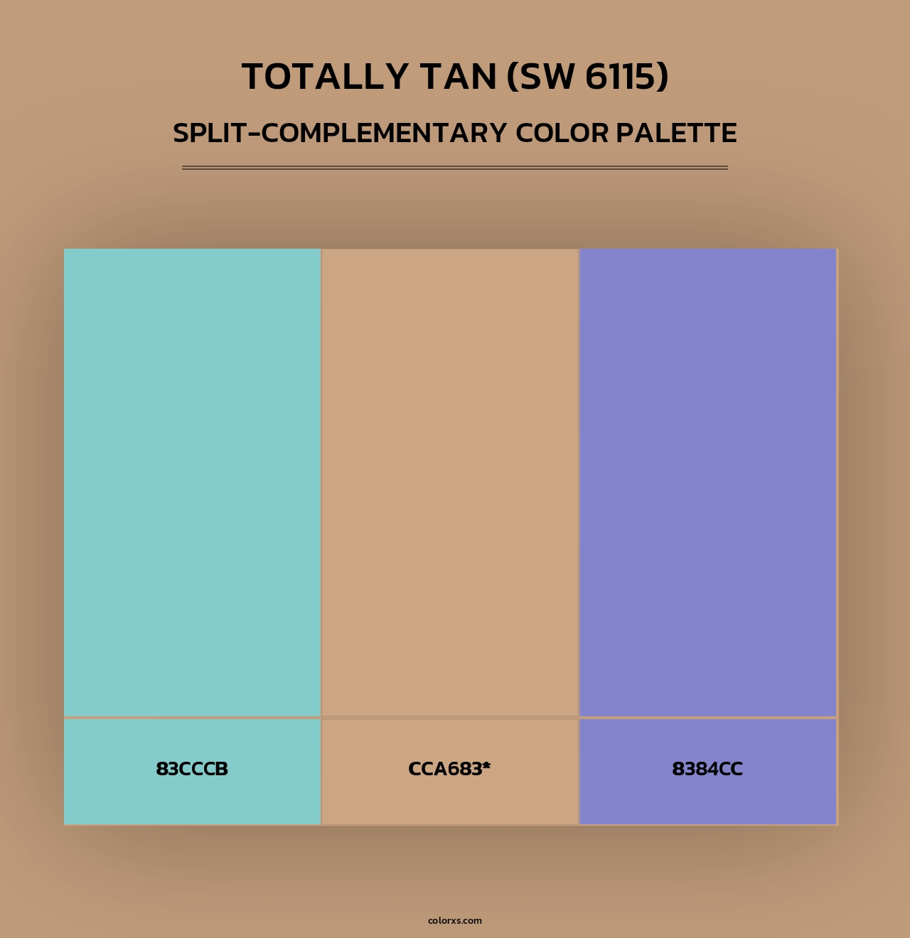Totally Tan (SW 6115) - Split-Complementary Color Palette