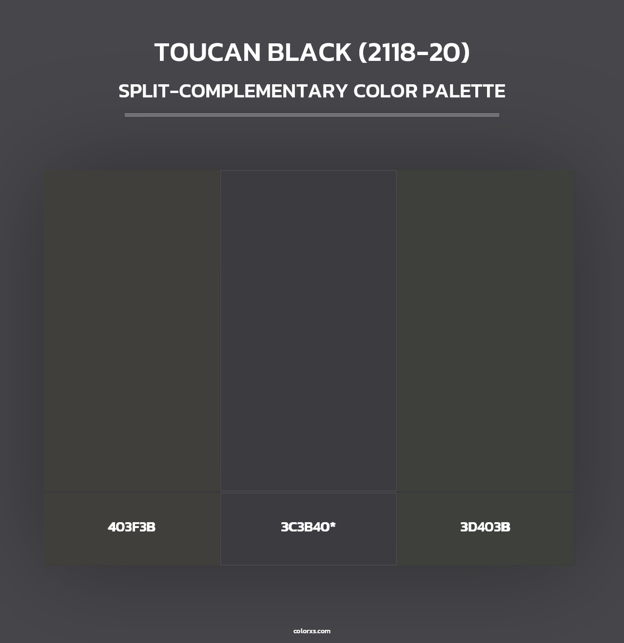Toucan Black (2118-20) - Split-Complementary Color Palette