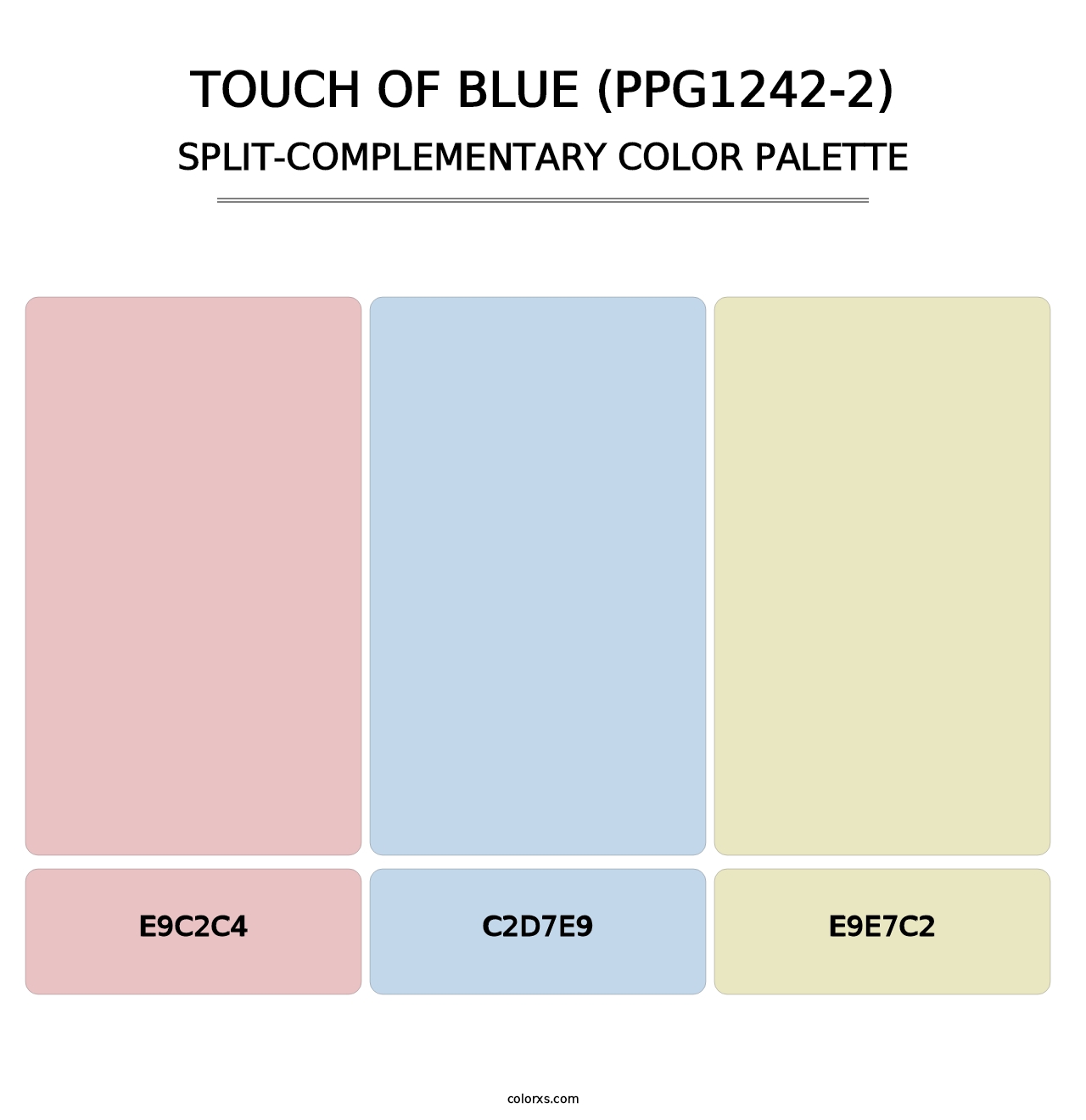 Touch Of Blue (PPG1242-2) - Split-Complementary Color Palette