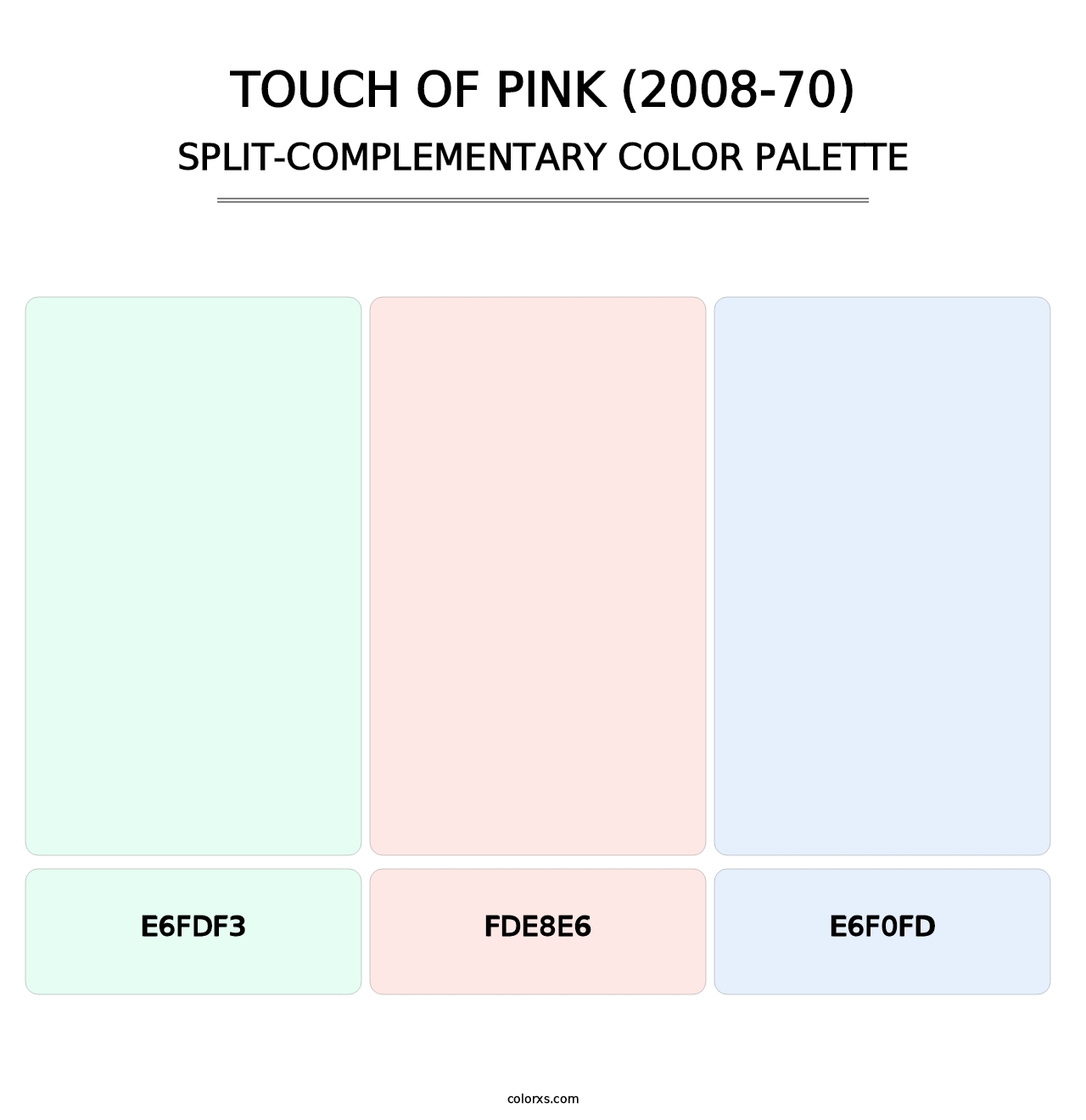 Touch of Pink (2008-70) - Split-Complementary Color Palette