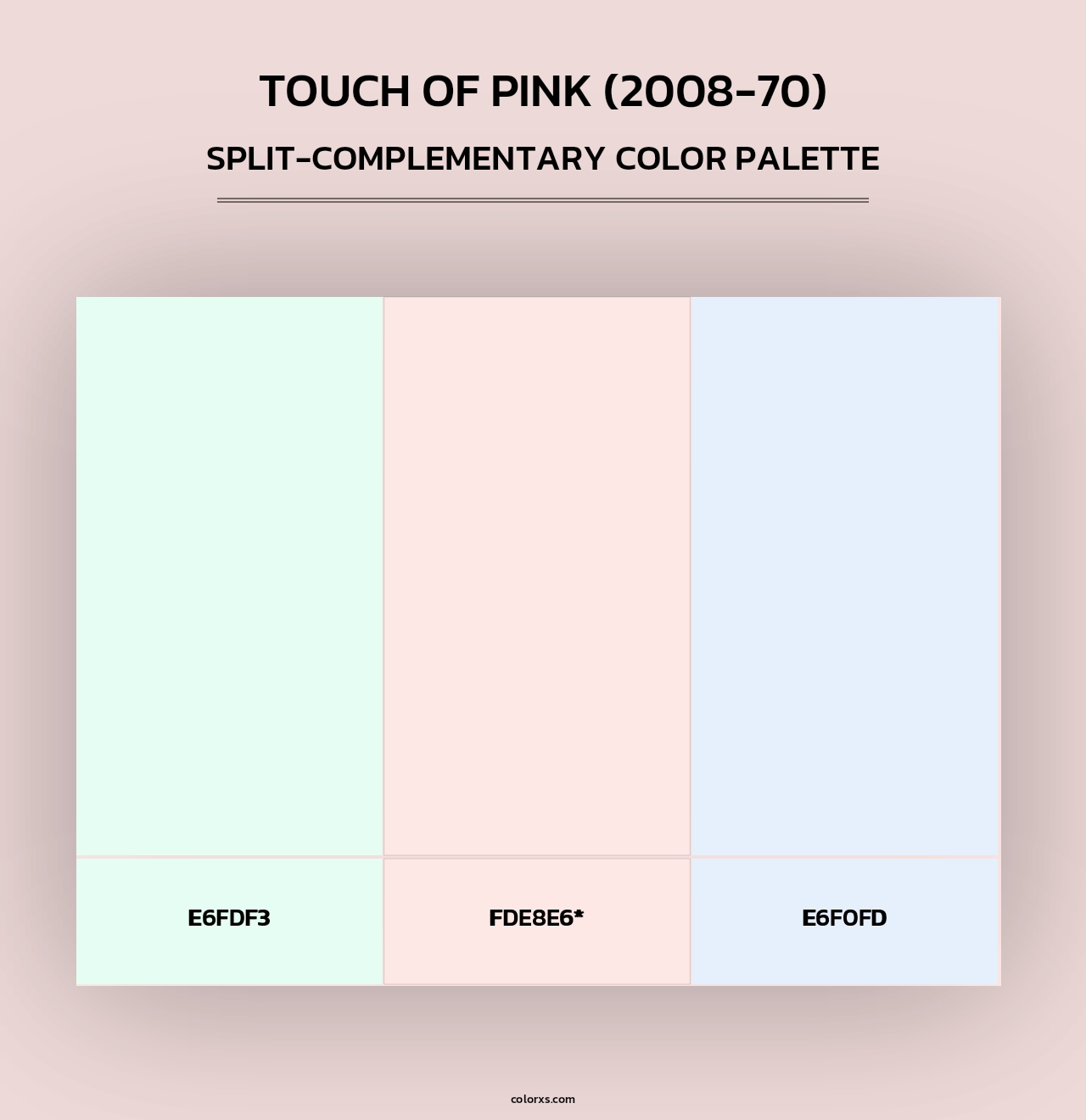 Touch of Pink (2008-70) - Split-Complementary Color Palette