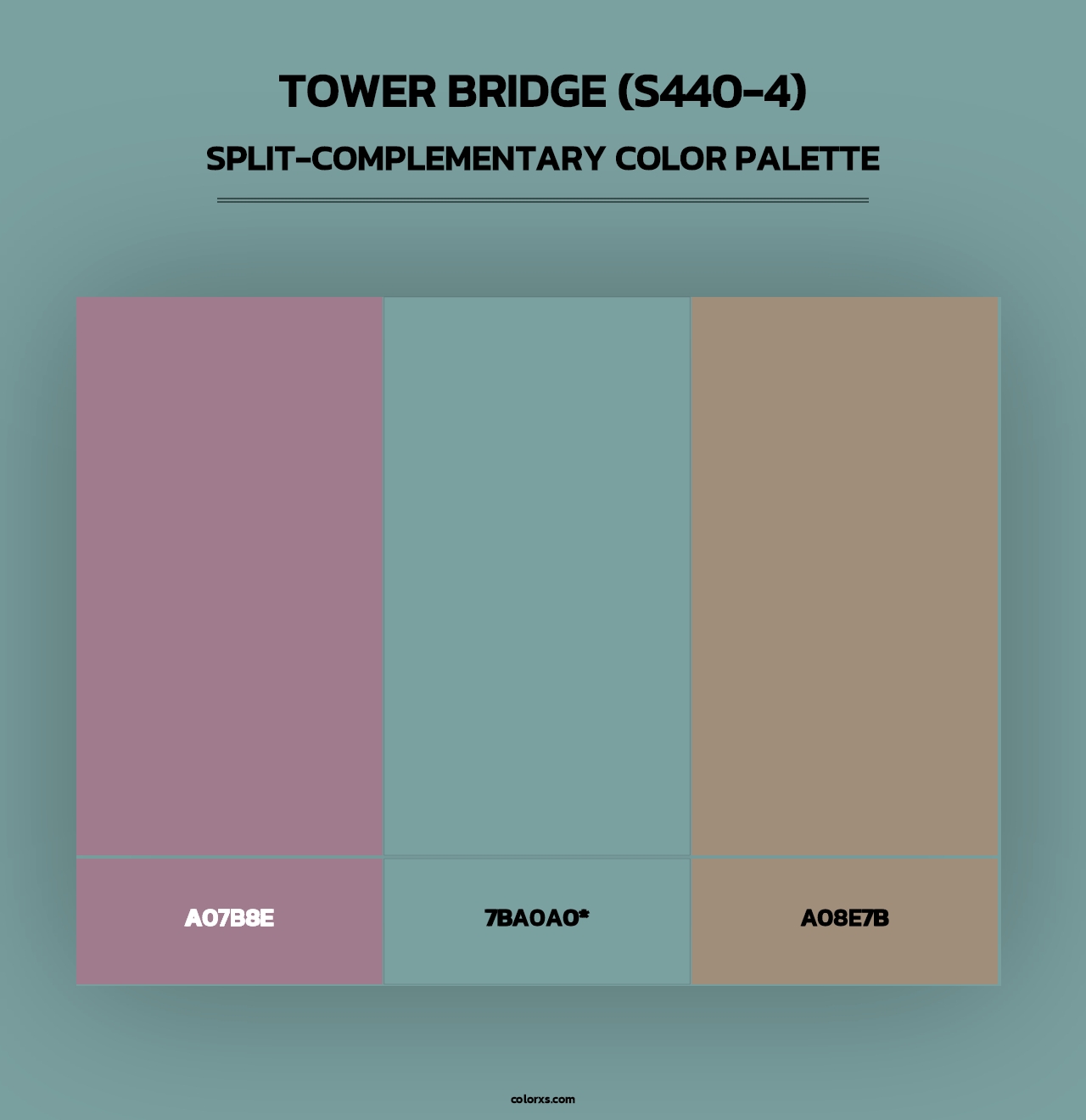 Tower Bridge (S440-4) - Split-Complementary Color Palette