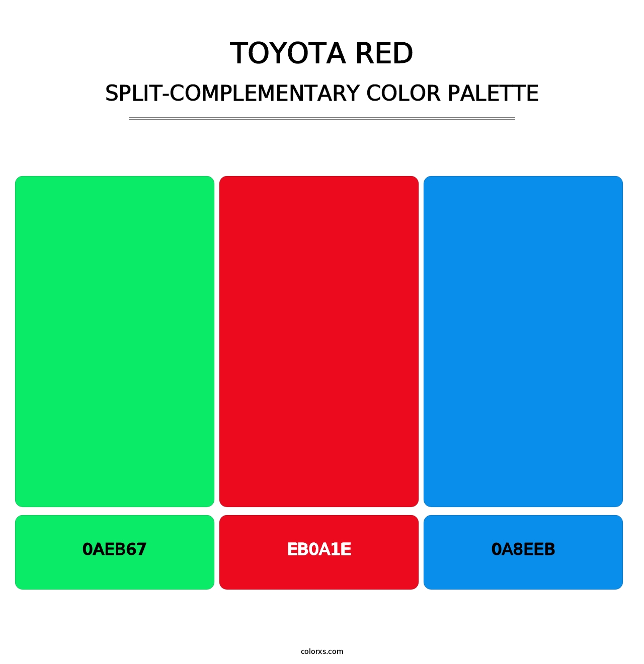 Toyota Red - Split-Complementary Color Palette