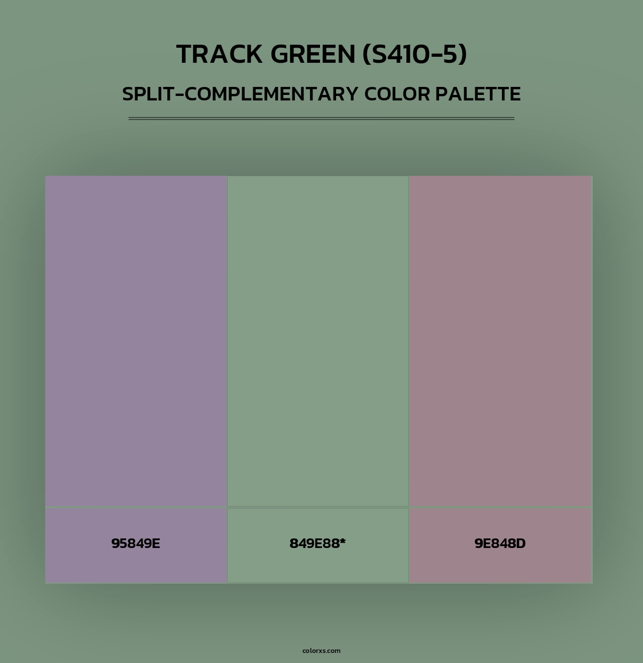 Track Green (S410-5) - Split-Complementary Color Palette