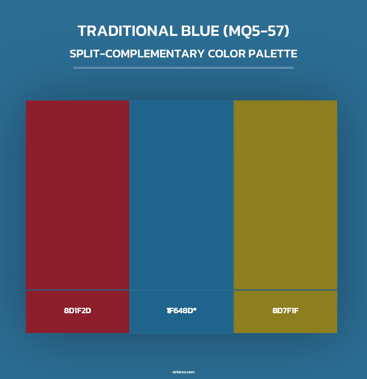 Traditional Blue (MQ5-57) - Split-Complementary Color Palette