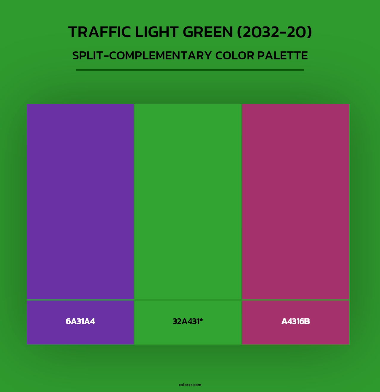 Traffic Light Green (2032-20) - Split-Complementary Color Palette