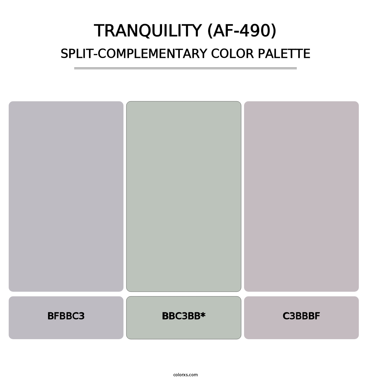 Tranquility (AF-490) - Split-Complementary Color Palette