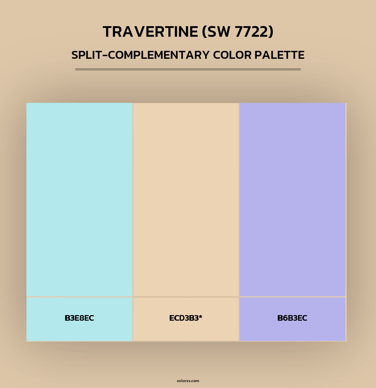 Travertine (SW 7722) - Split-Complementary Color Palette