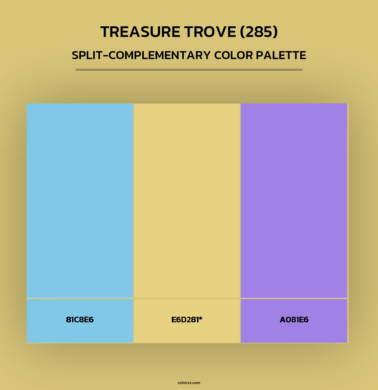 Treasure Trove (285) - Split-Complementary Color Palette
