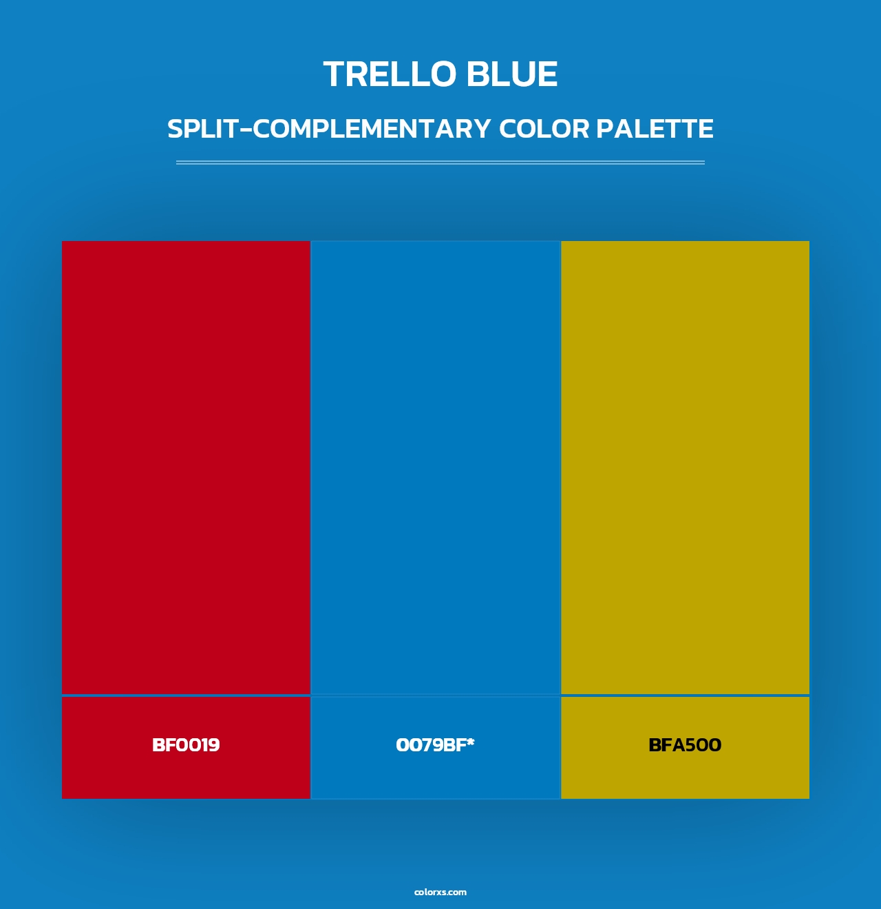 Trello Blue - Split-Complementary Color Palette