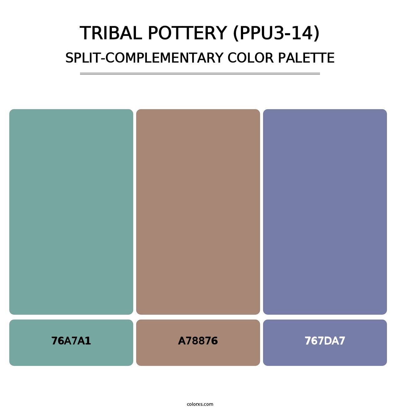 Tribal Pottery (PPU3-14) - Split-Complementary Color Palette
