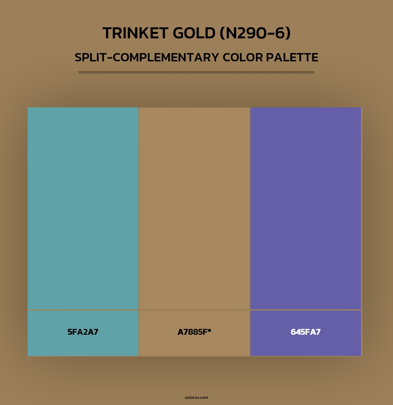 Trinket Gold (N290-6) - Split-Complementary Color Palette
