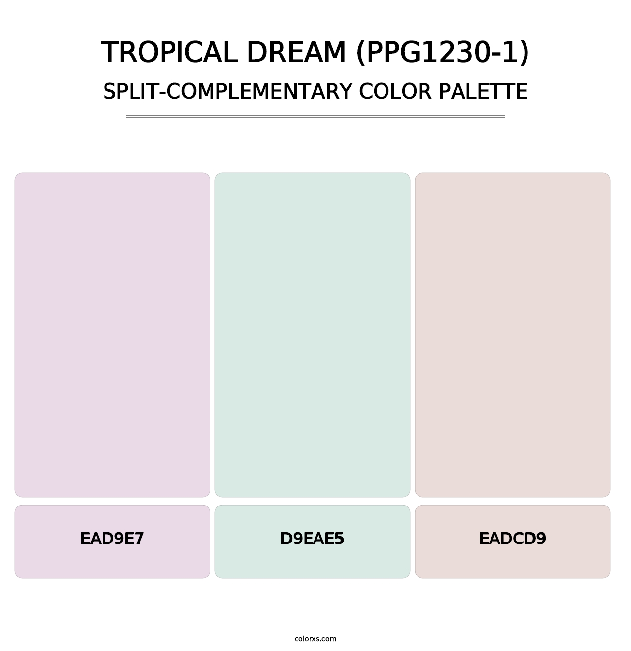 Tropical Dream (PPG1230-1) - Split-Complementary Color Palette