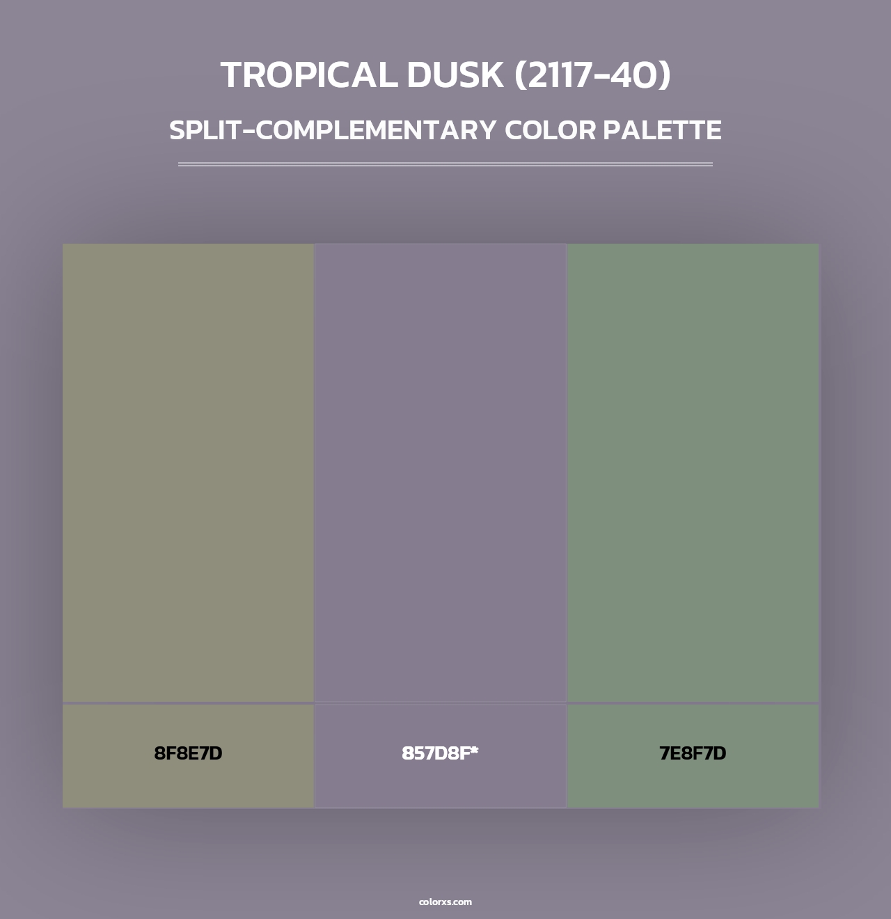 Tropical Dusk (2117-40) - Split-Complementary Color Palette