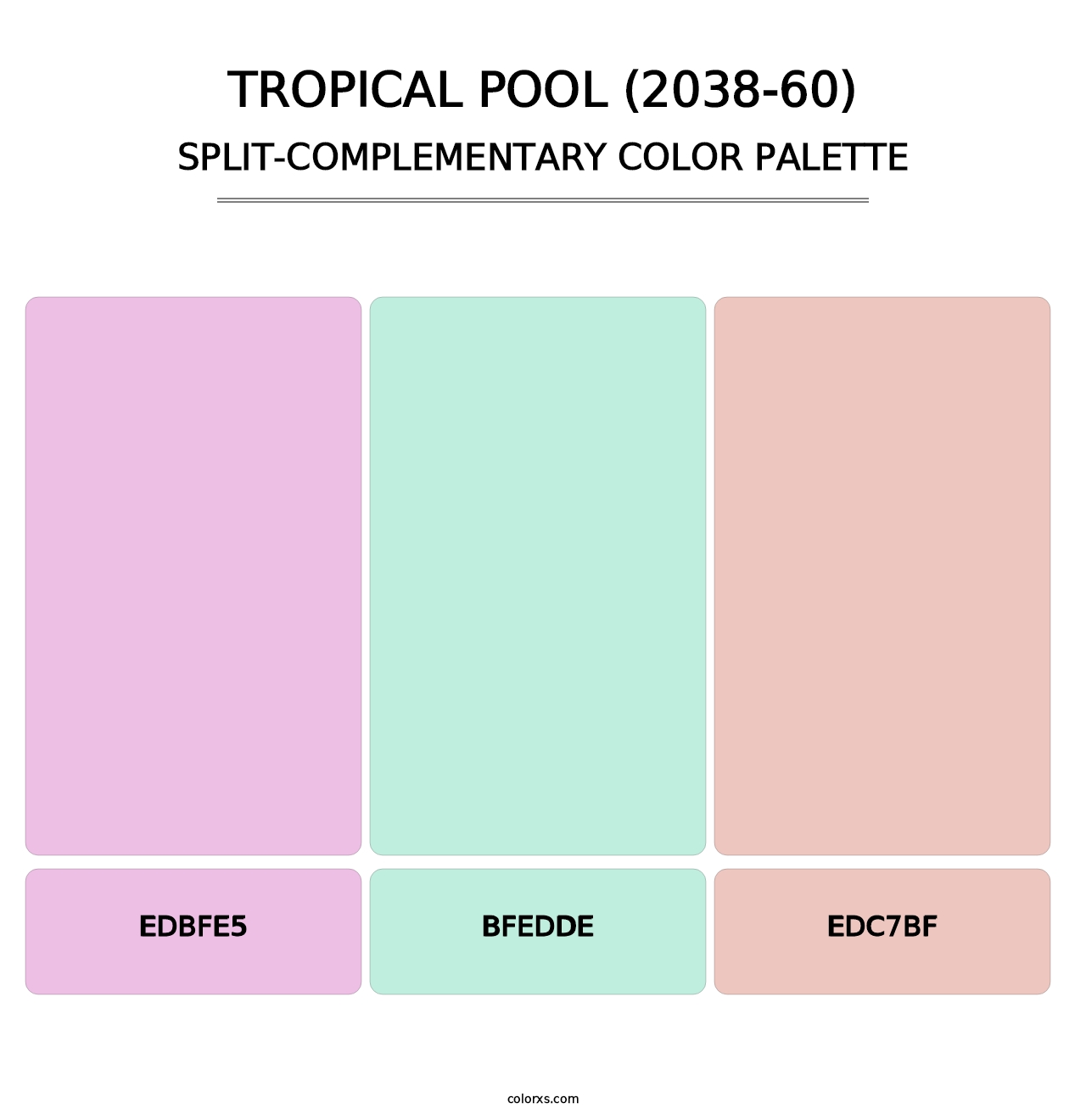 Tropical Pool (2038-60) - Split-Complementary Color Palette