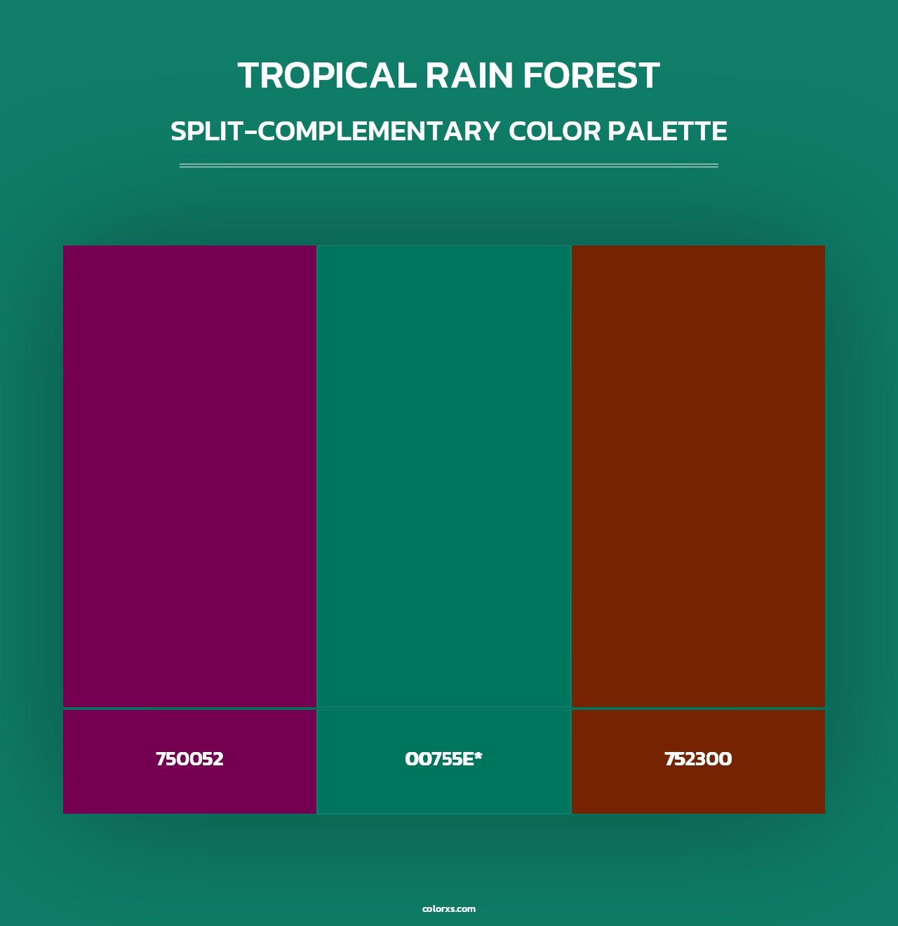 Tropical Rain Forest - Split-Complementary Color Palette