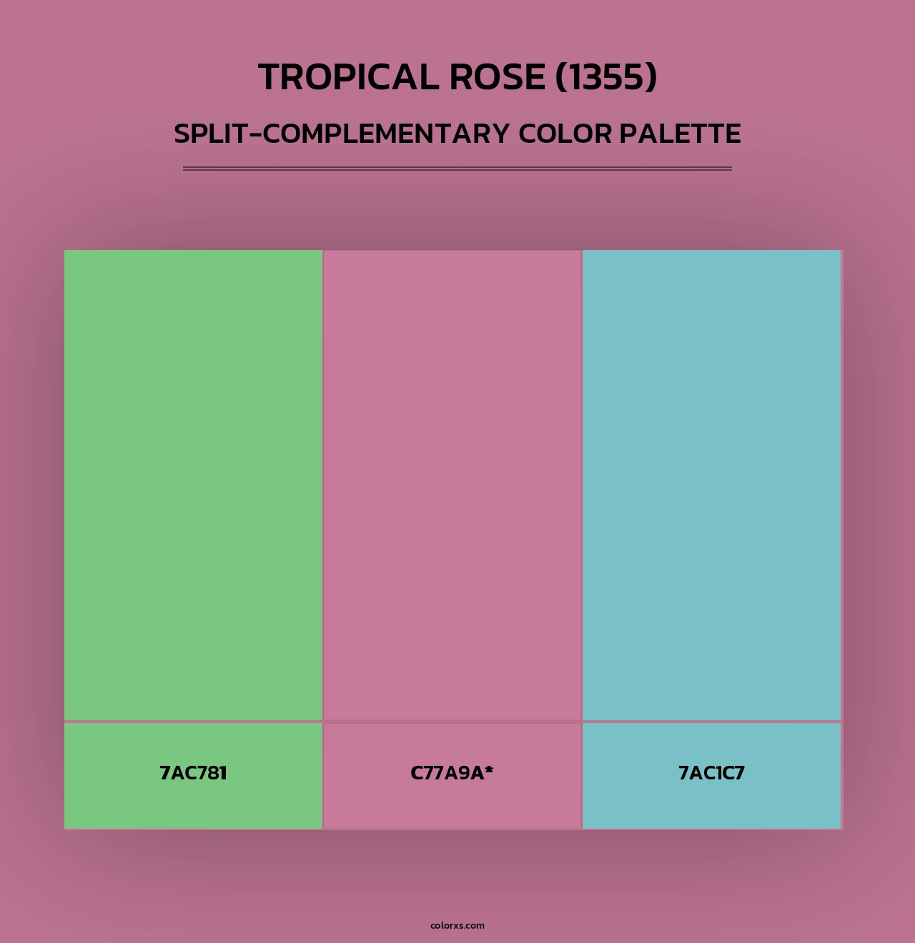 Tropical Rose (1355) - Split-Complementary Color Palette