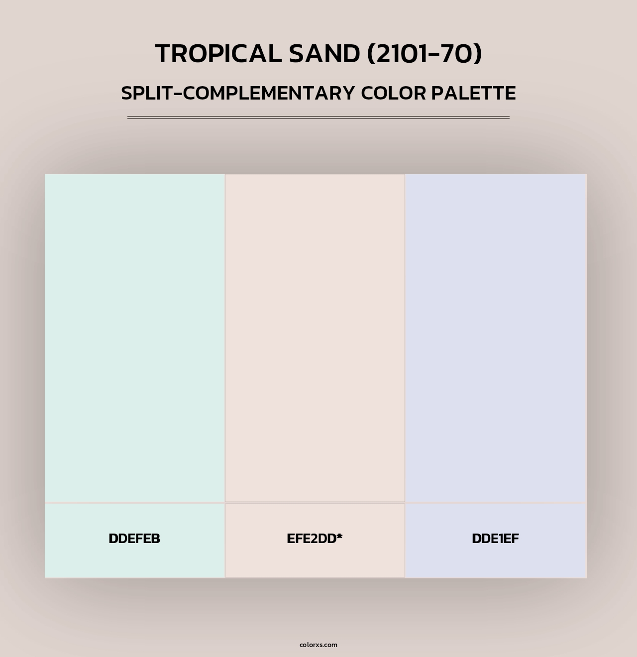 Tropical Sand (2101-70) - Split-Complementary Color Palette