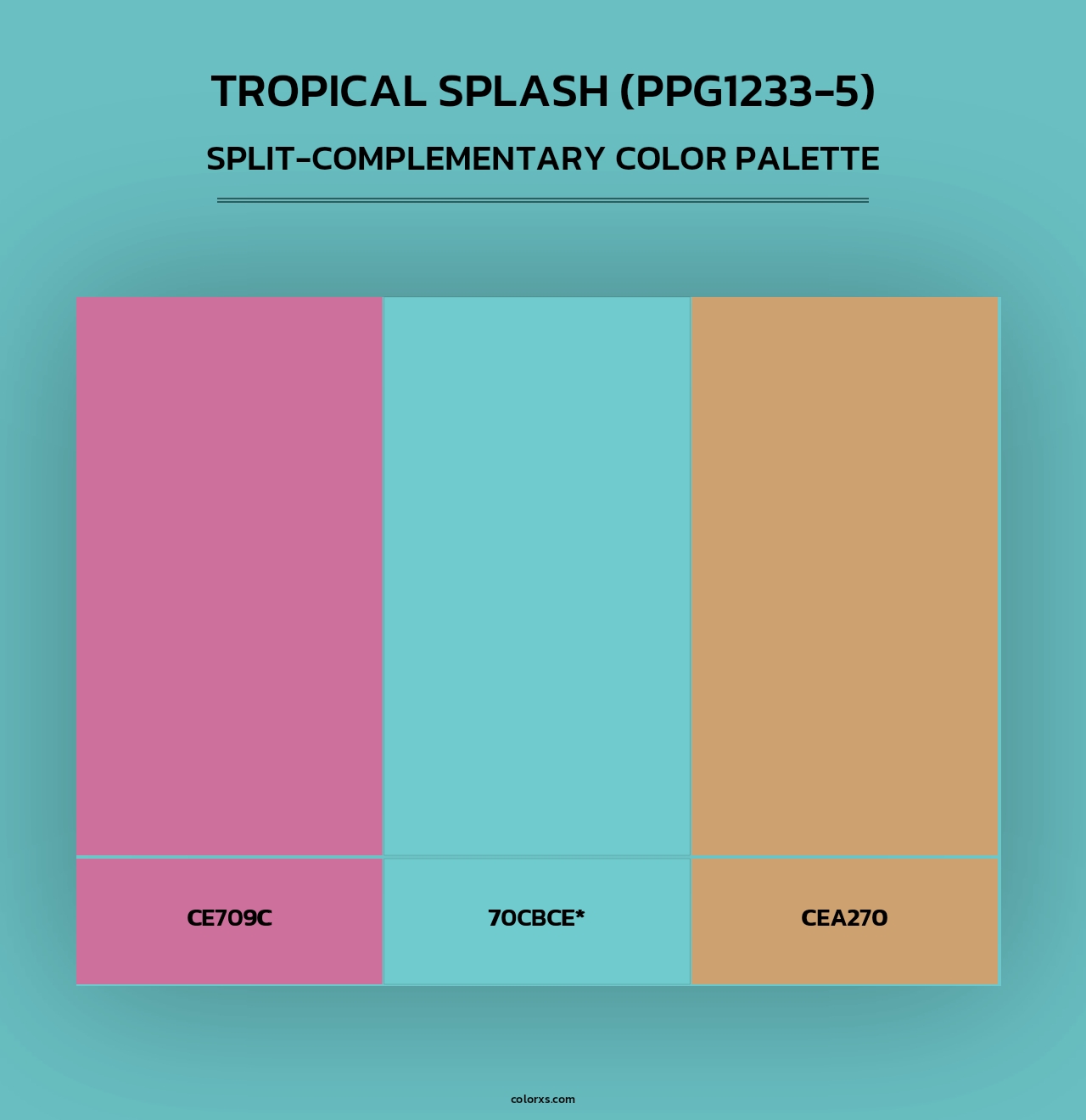 Tropical Splash (PPG1233-5) - Split-Complementary Color Palette