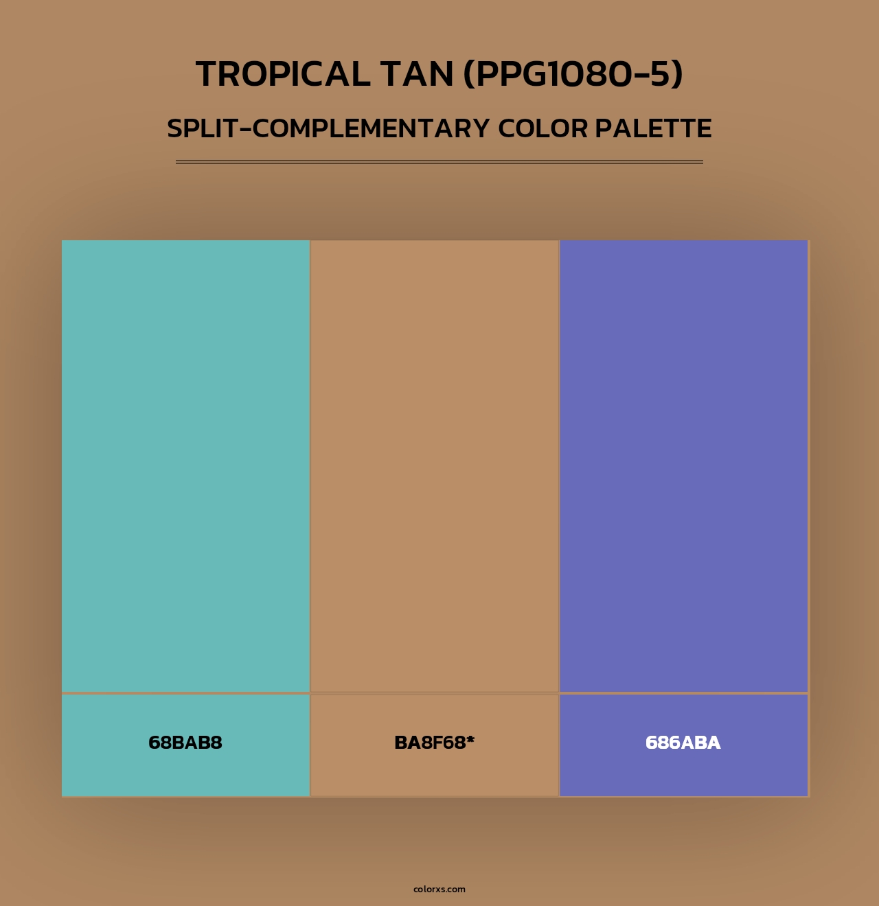 Tropical Tan (PPG1080-5) - Split-Complementary Color Palette