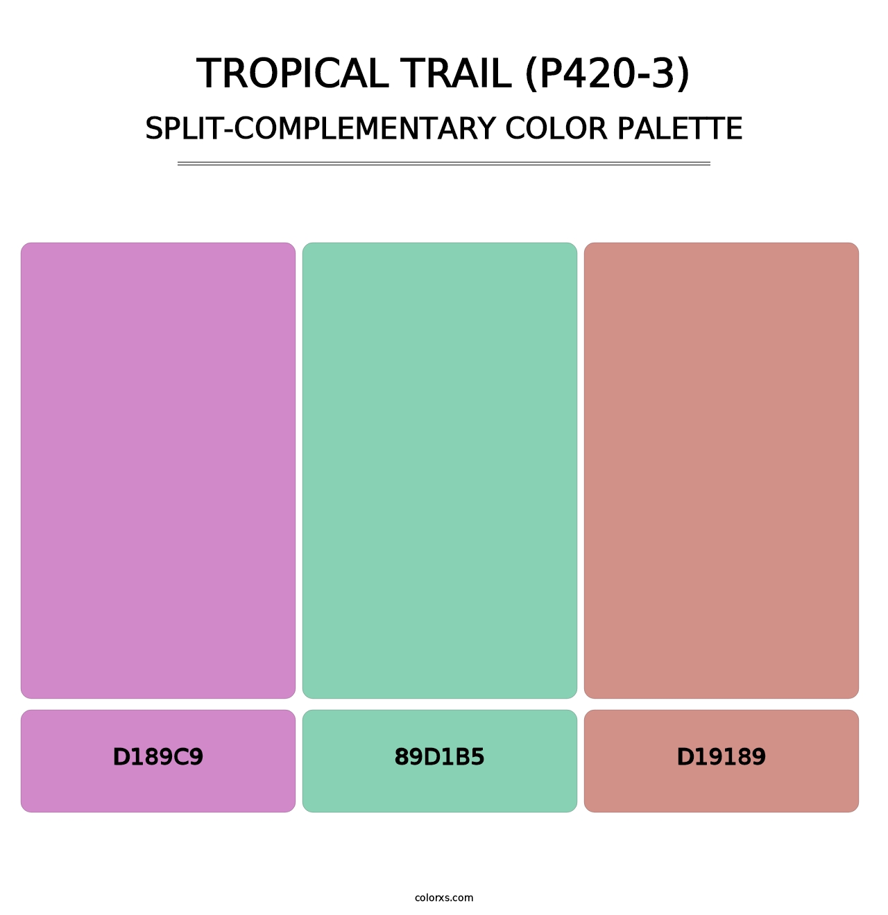Tropical Trail (P420-3) - Split-Complementary Color Palette