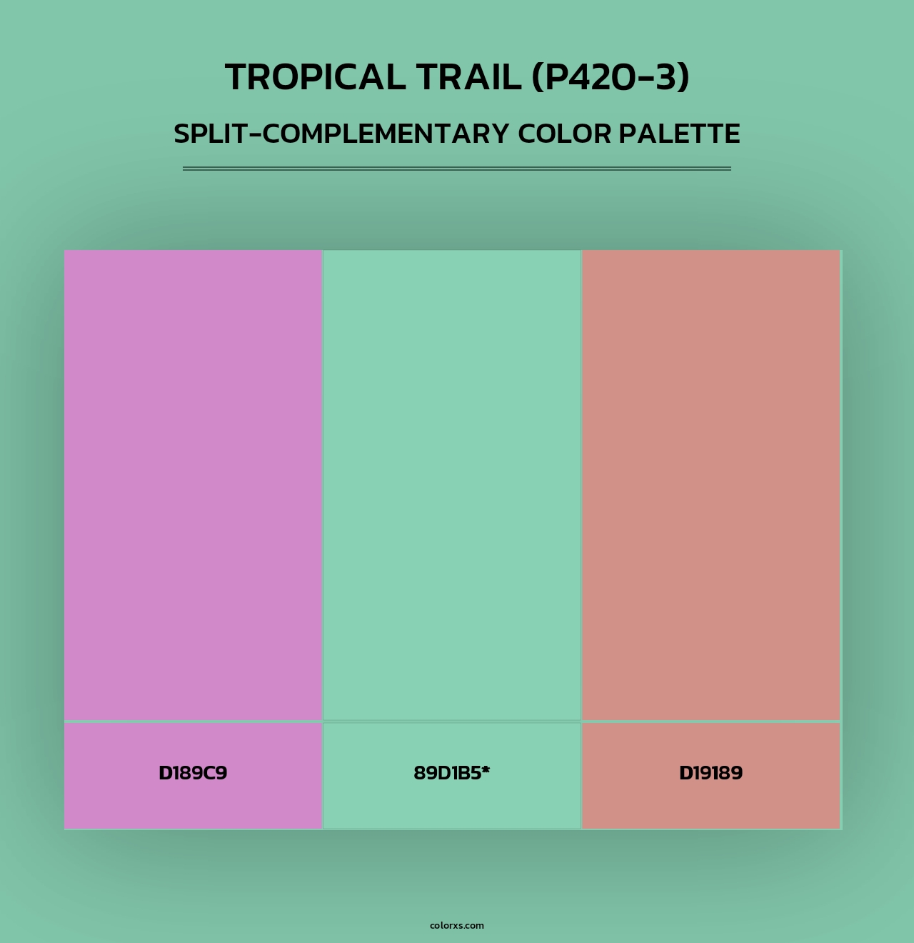 Tropical Trail (P420-3) - Split-Complementary Color Palette