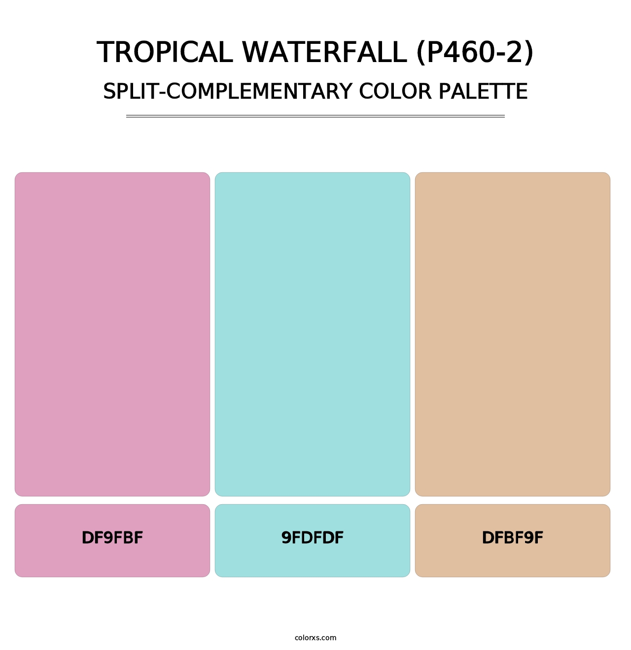 Tropical Waterfall (P460-2) - Split-Complementary Color Palette