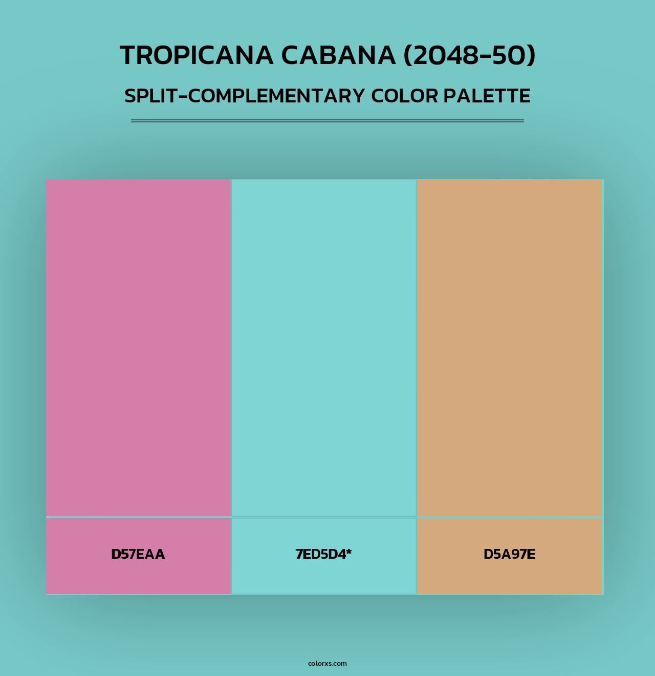 Tropicana Cabana (2048-50) - Split-Complementary Color Palette