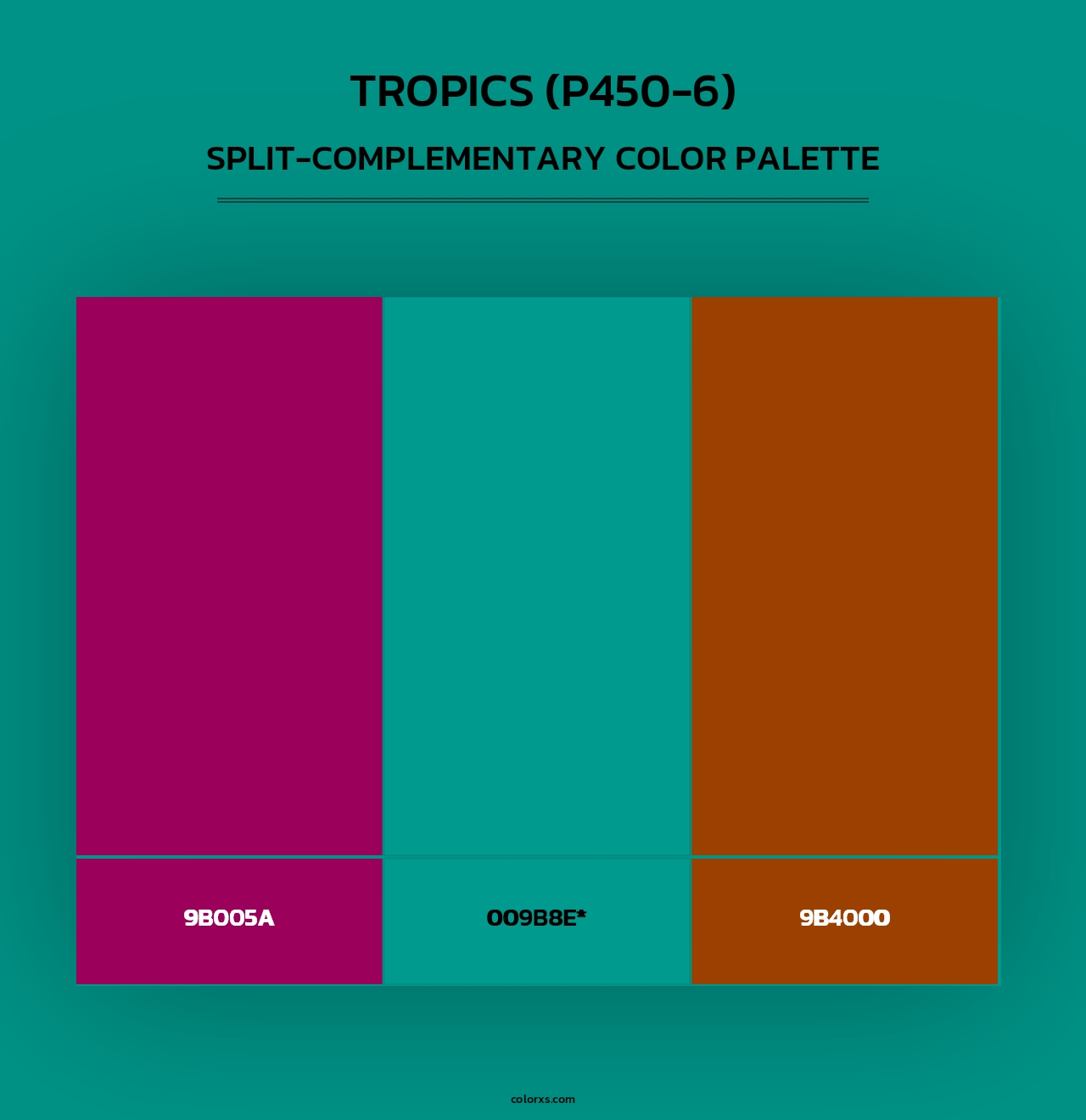 Tropics (P450-6) - Split-Complementary Color Palette