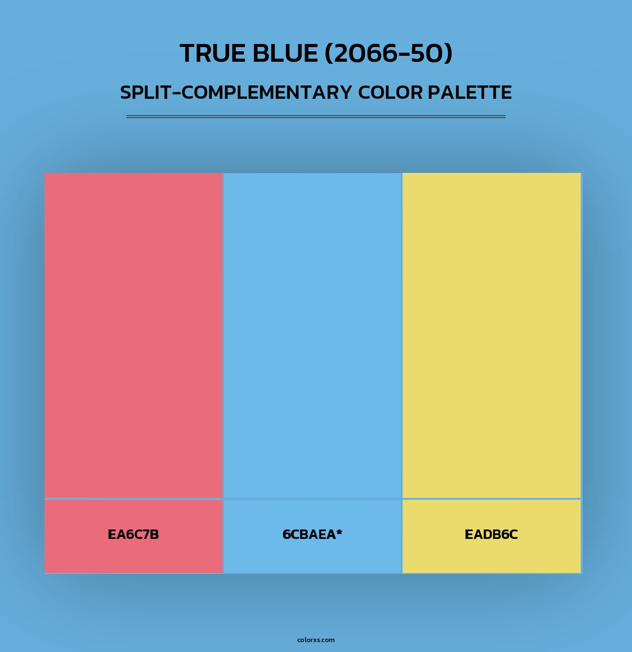 True Blue (2066-50) - Split-Complementary Color Palette
