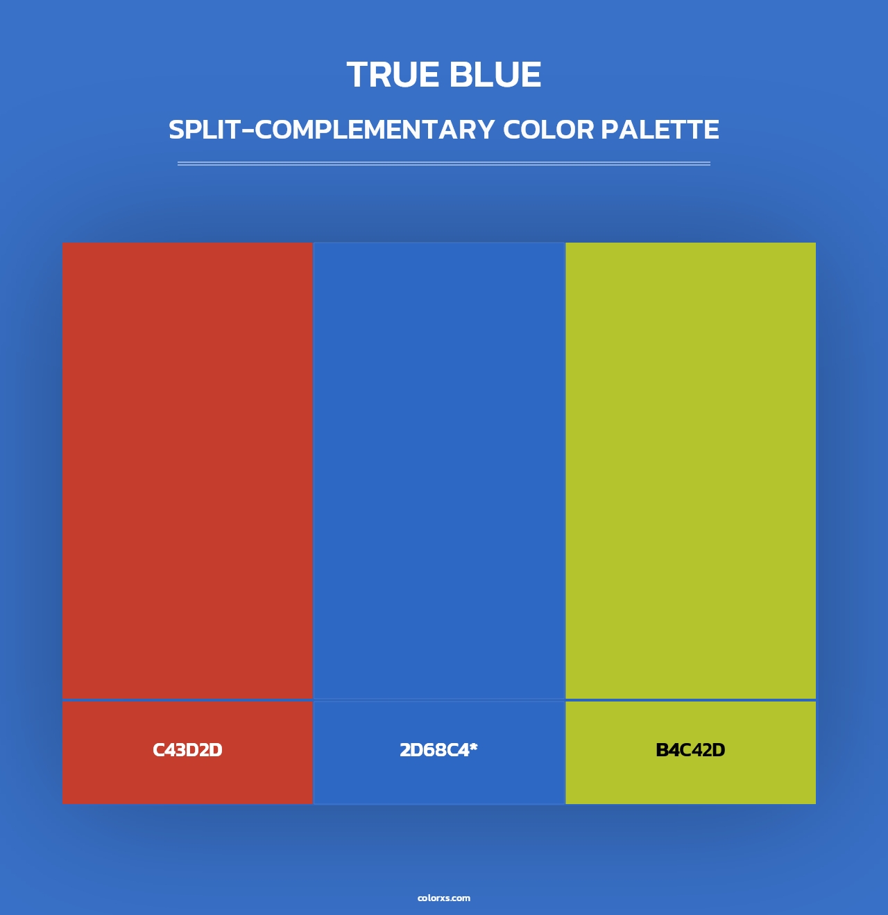 True Blue - Split-Complementary Color Palette