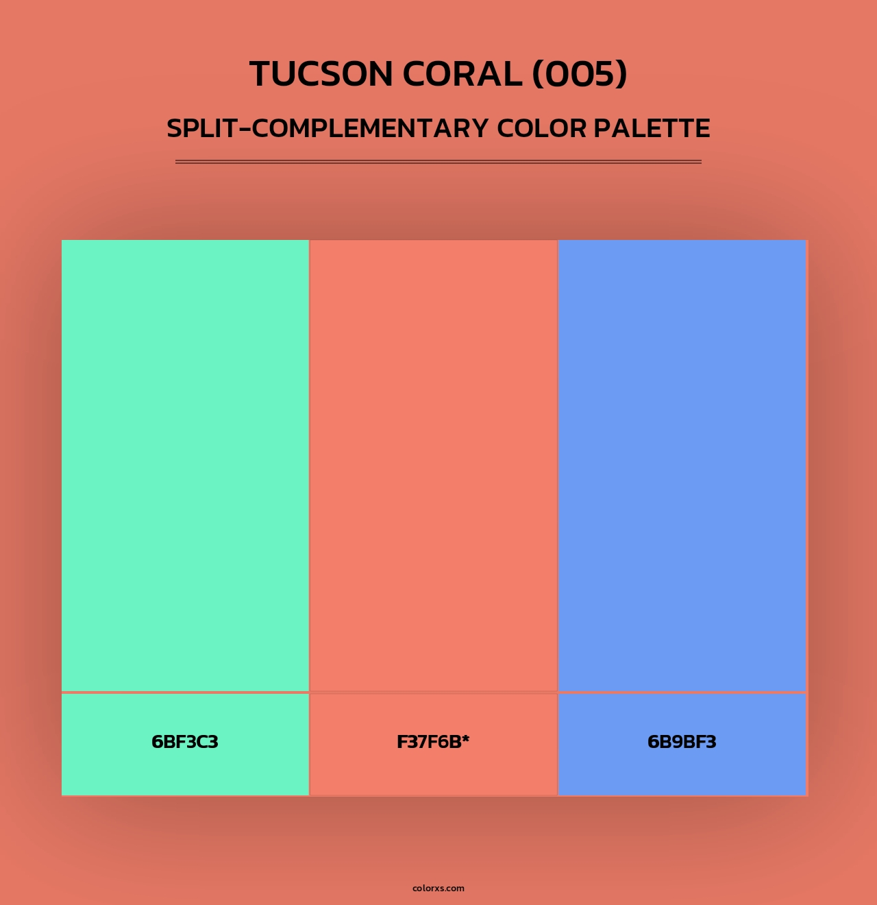 Tucson Coral (005) - Split-Complementary Color Palette