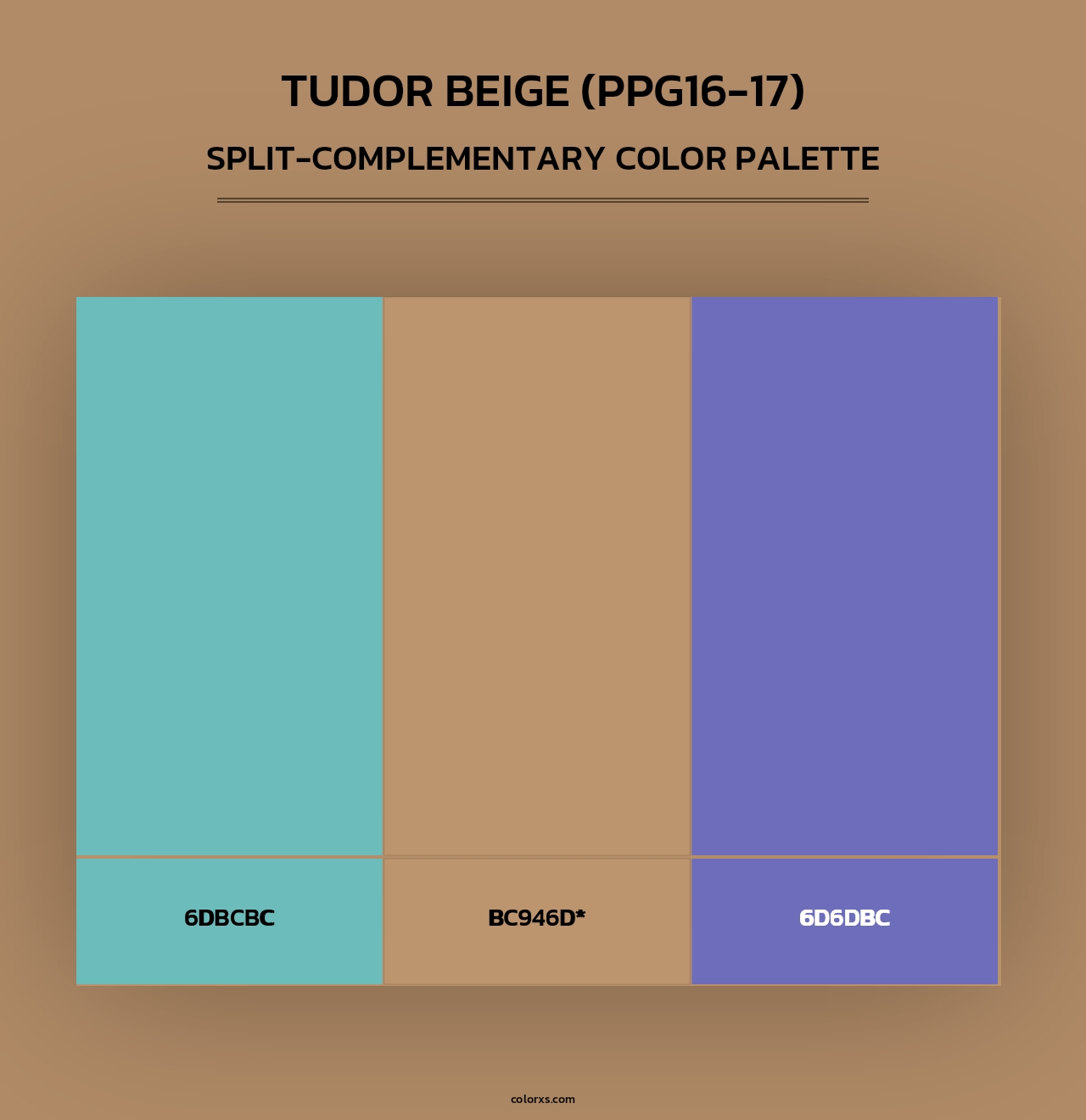 Tudor Beige (PPG16-17) - Split-Complementary Color Palette