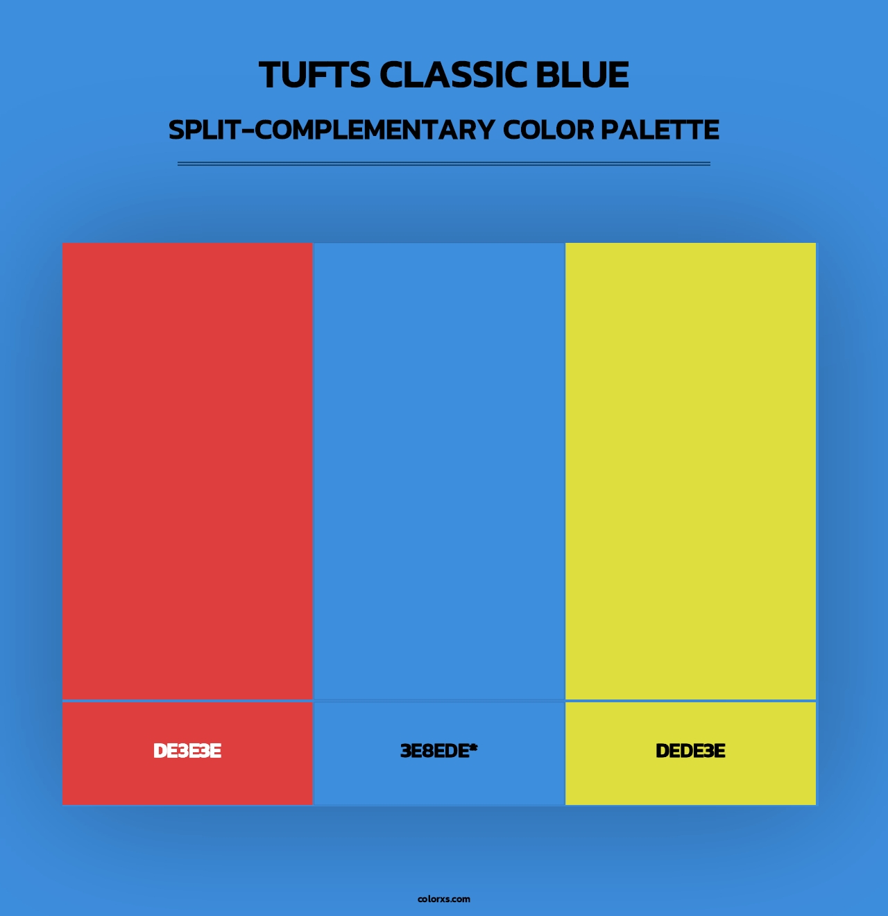 Tufts Classic Blue - Split-Complementary Color Palette