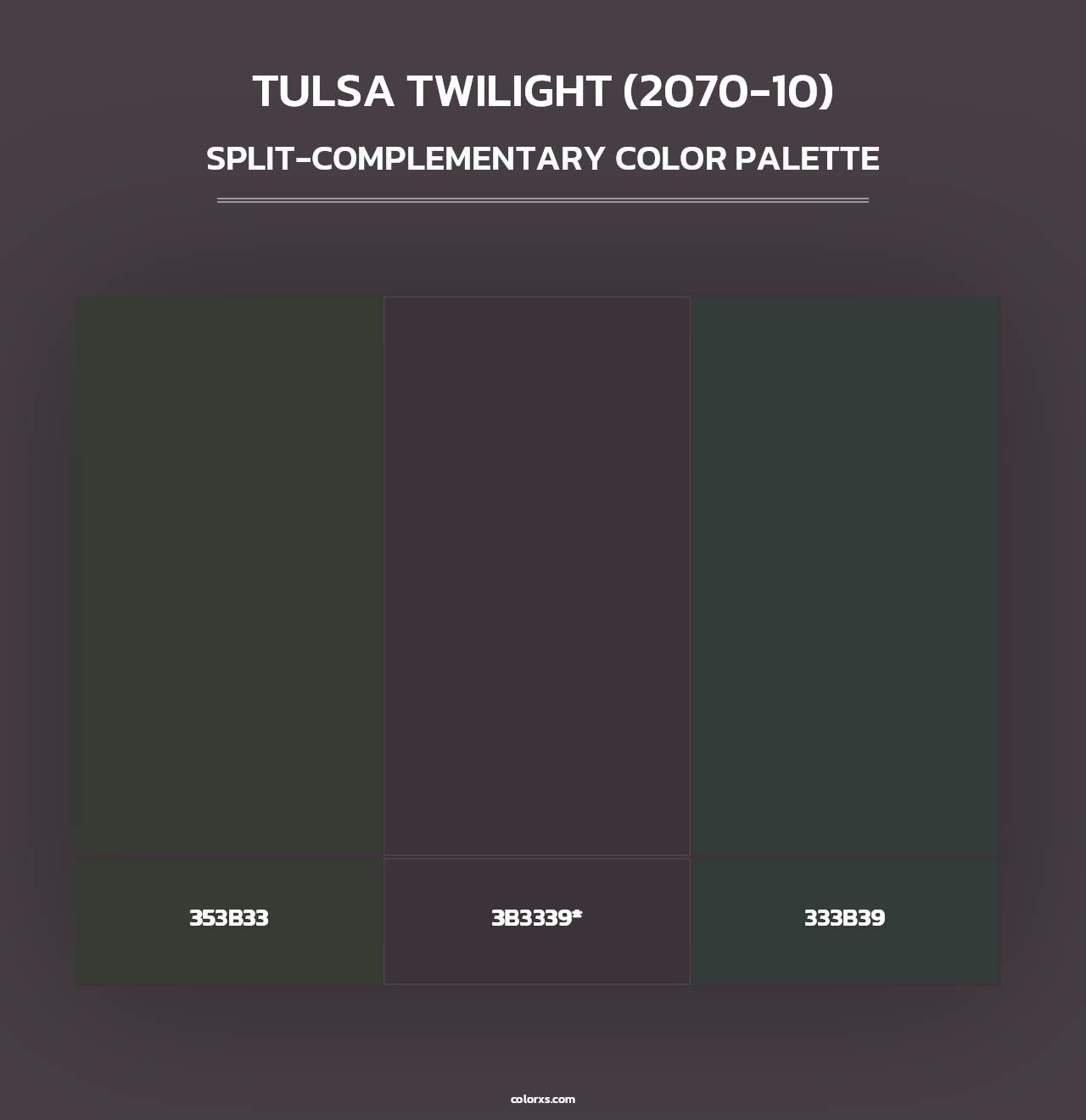 Tulsa Twilight (2070-10) - Split-Complementary Color Palette