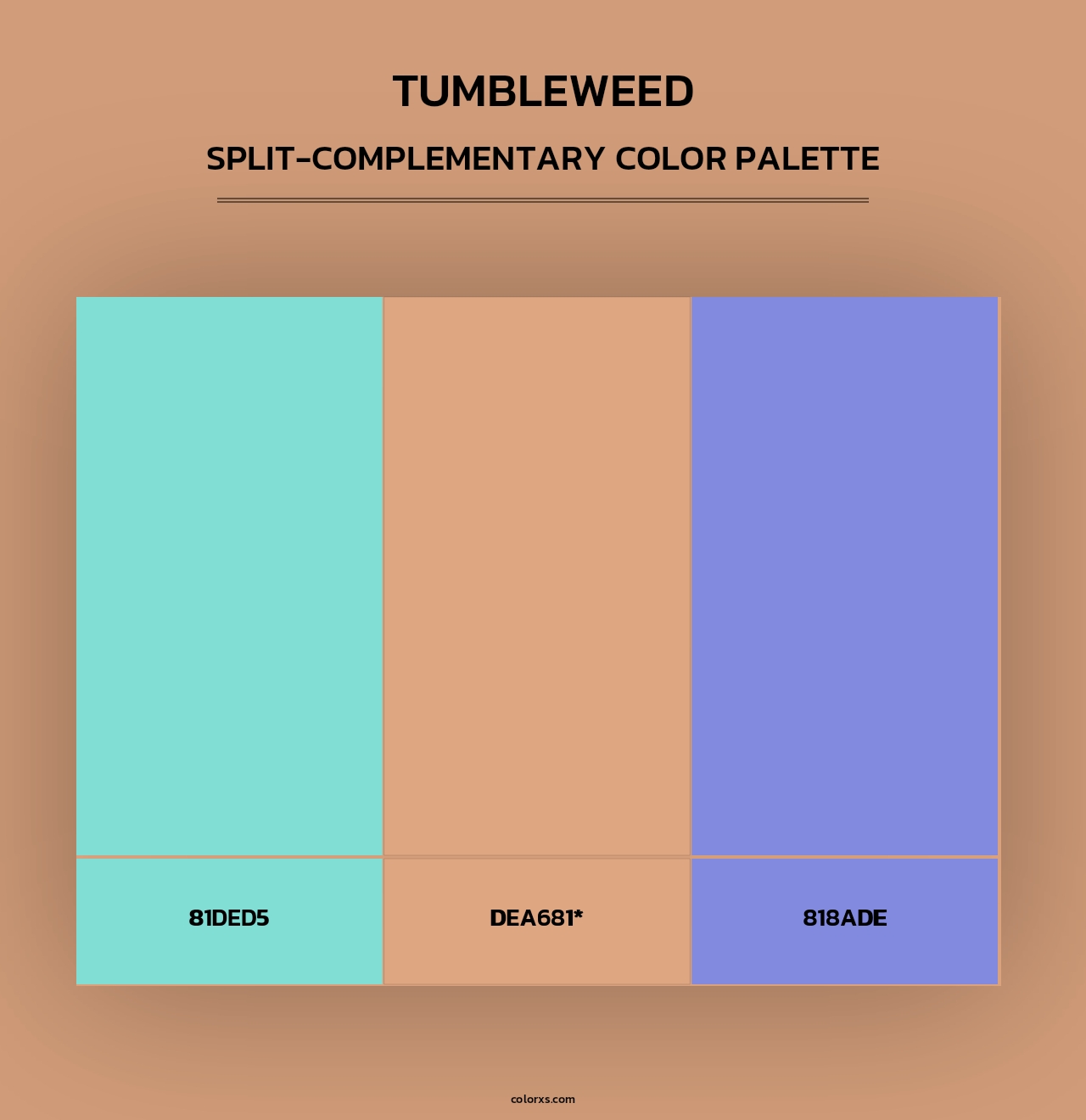 Tumbleweed - Split-Complementary Color Palette