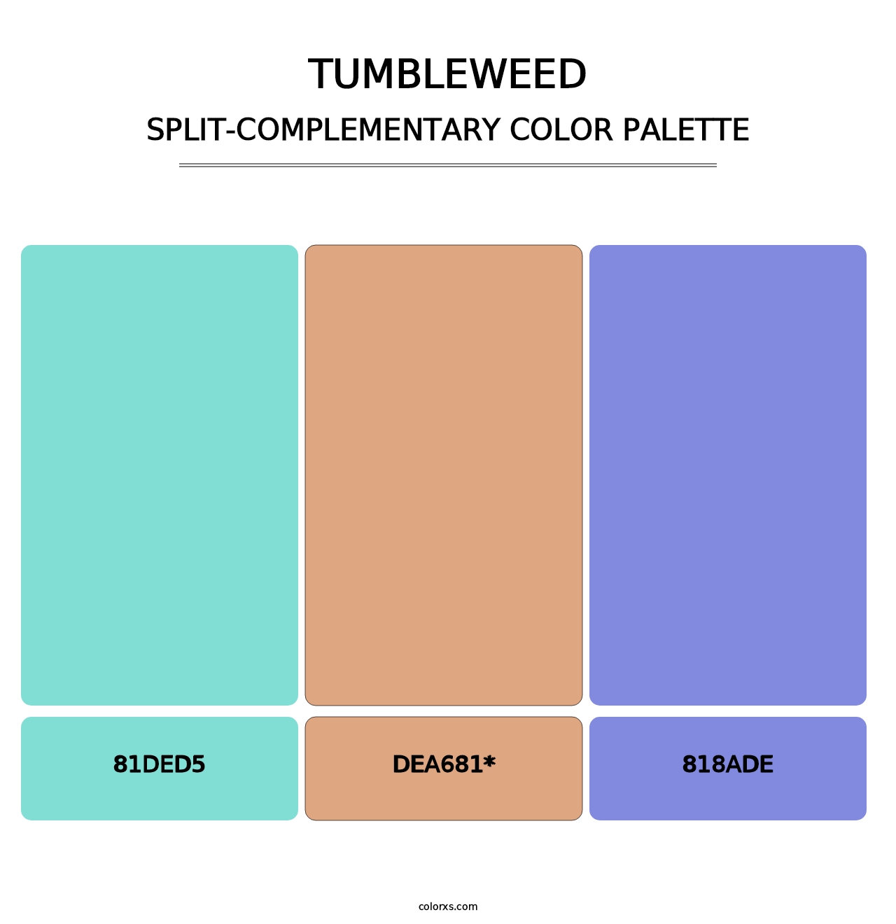 Tumbleweed - Split-Complementary Color Palette
