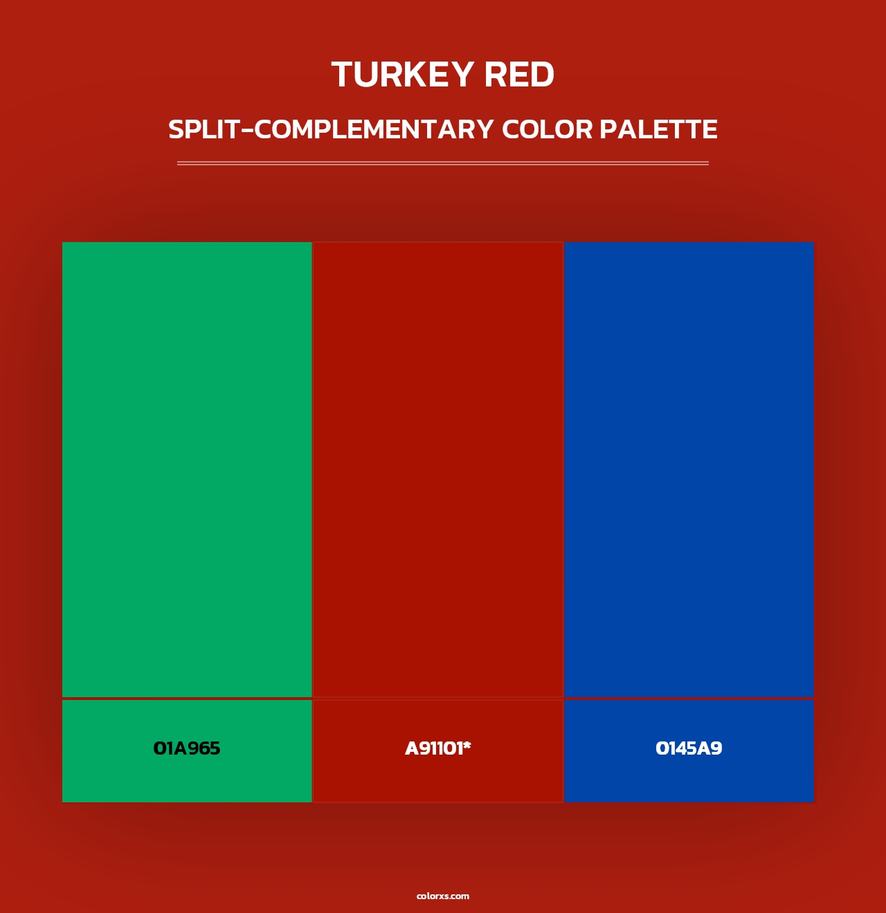 Turkey Red - Split-Complementary Color Palette