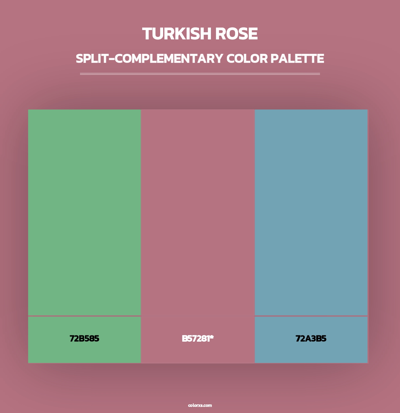 Turkish Rose - Split-Complementary Color Palette