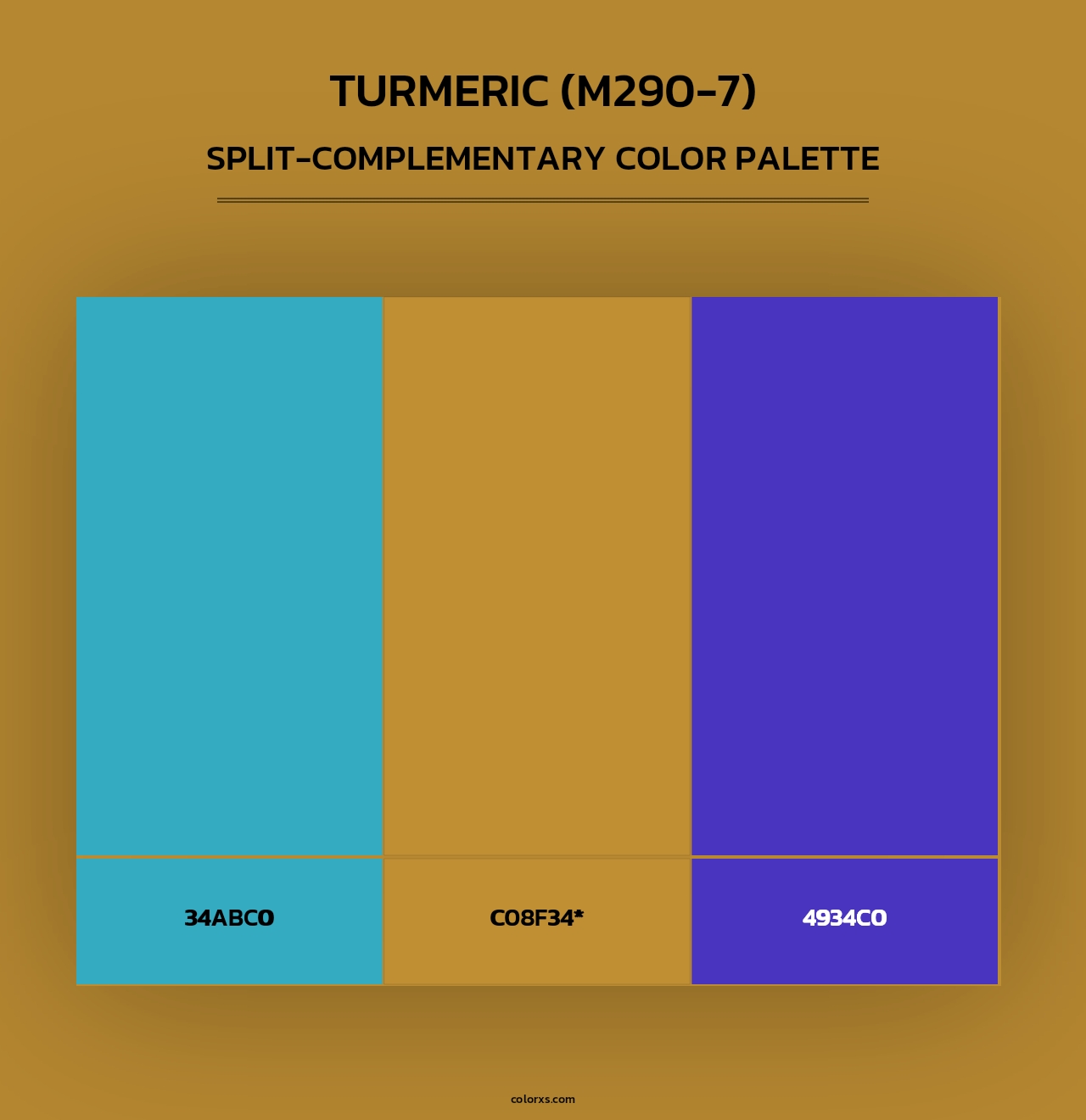 Turmeric (M290-7) - Split-Complementary Color Palette
