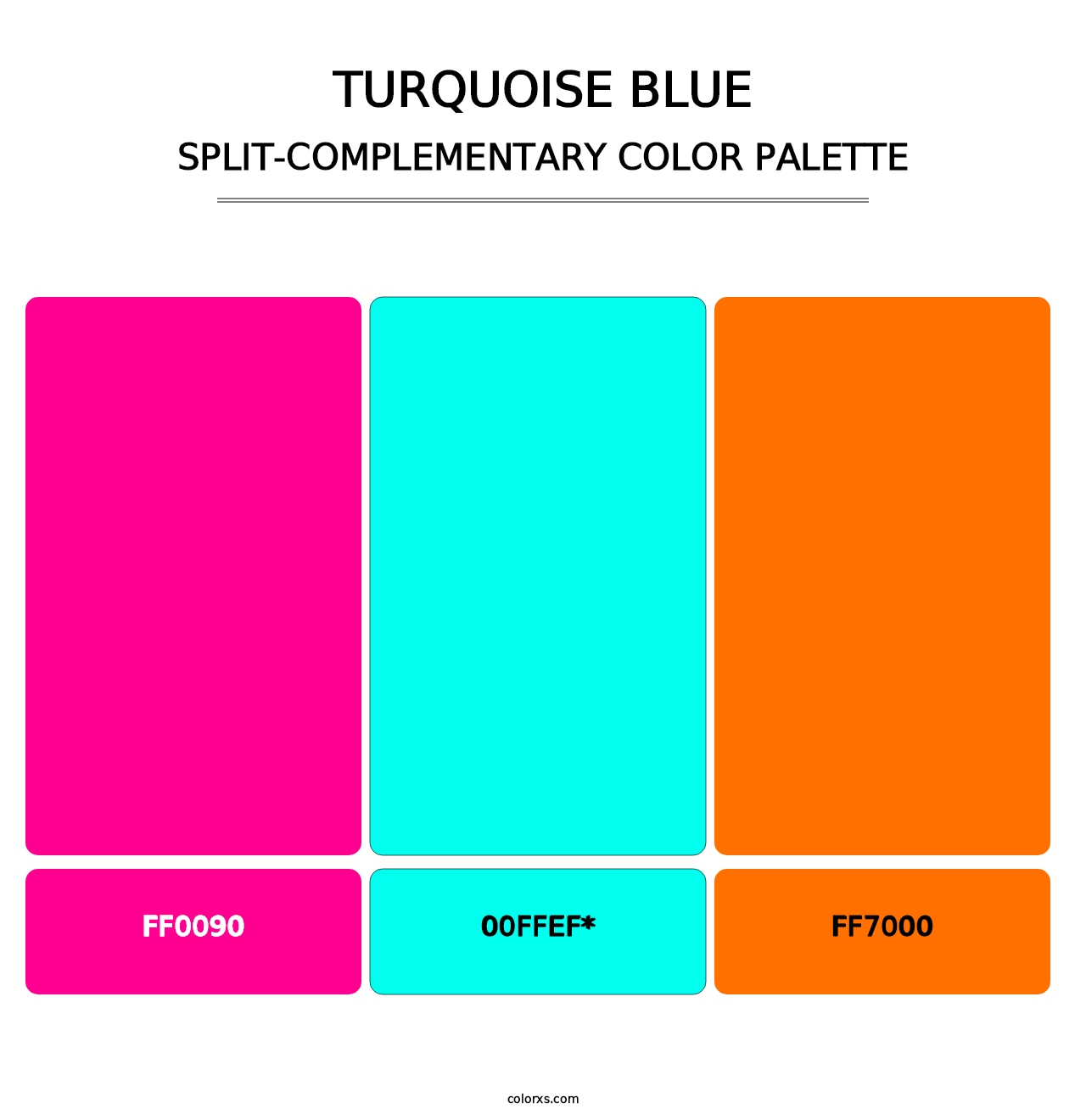 Turquoise Blue - Split-Complementary Color Palette