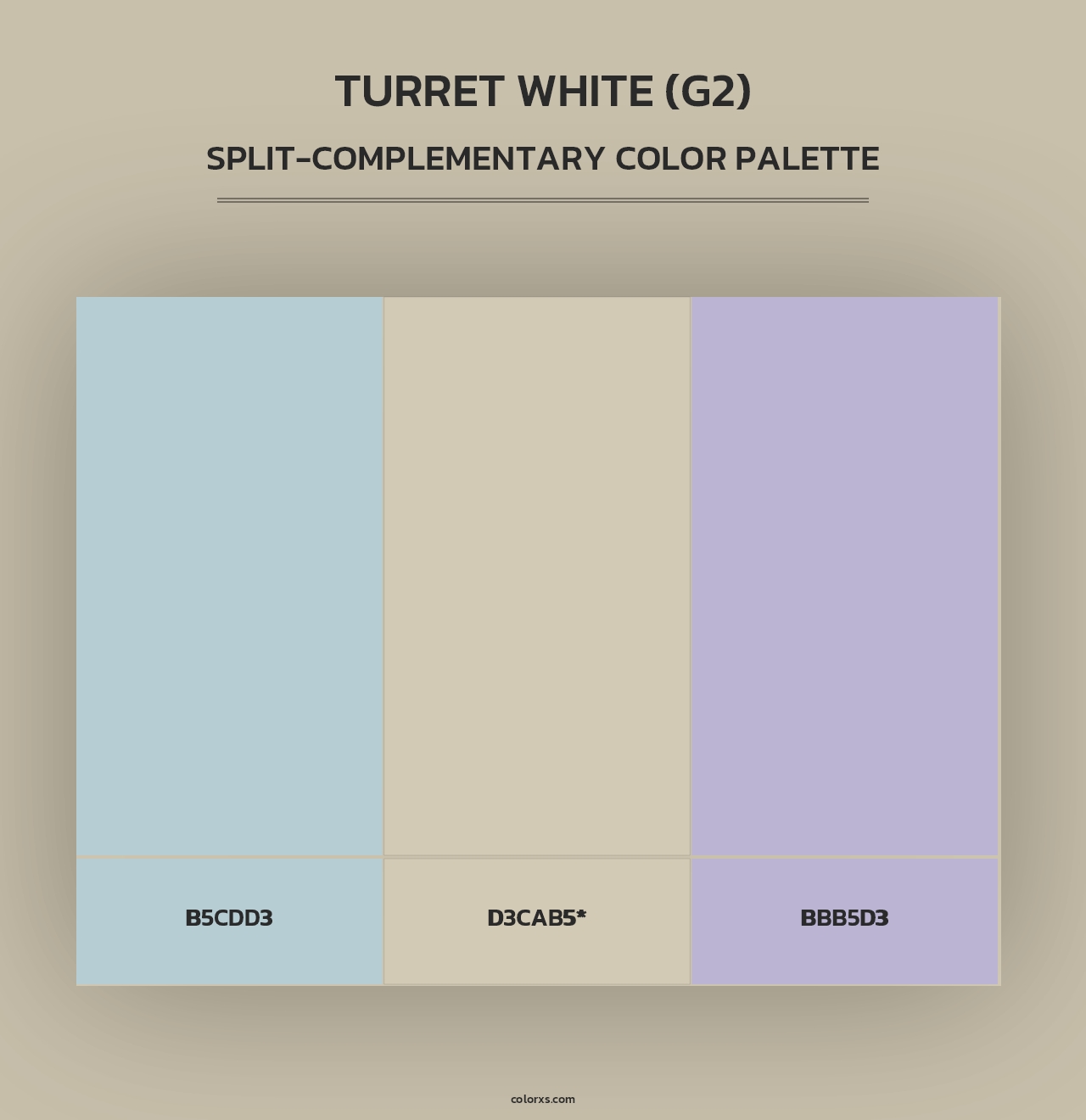 Turret White (G2) - Split-Complementary Color Palette