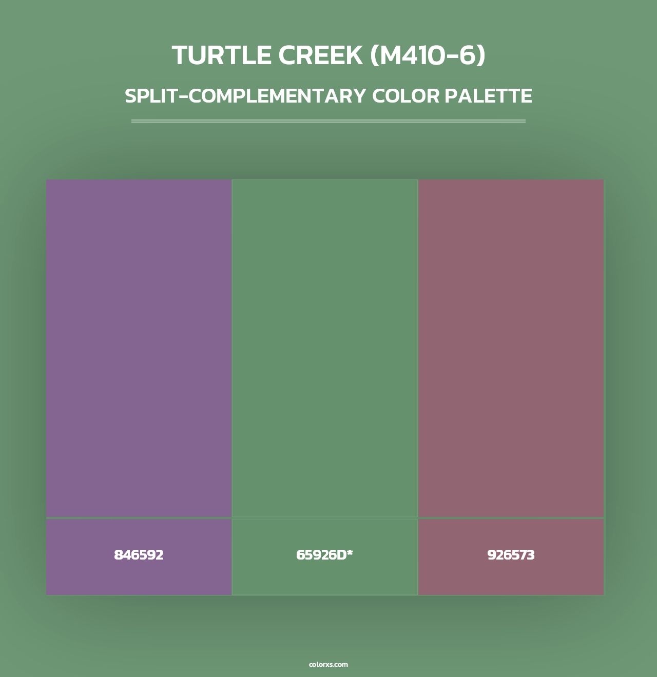 Turtle Creek (M410-6) - Split-Complementary Color Palette