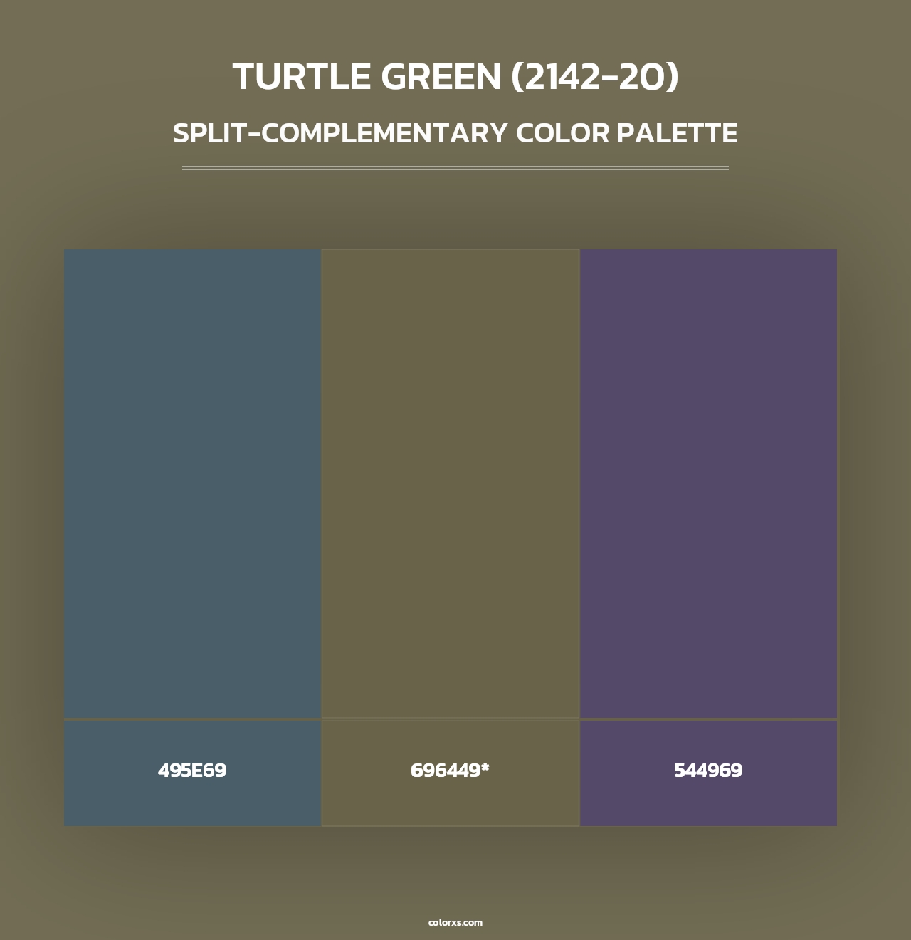 Turtle Green (2142-20) - Split-Complementary Color Palette