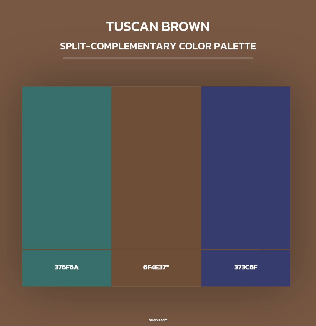 Tuscan Brown - Split-Complementary Color Palette