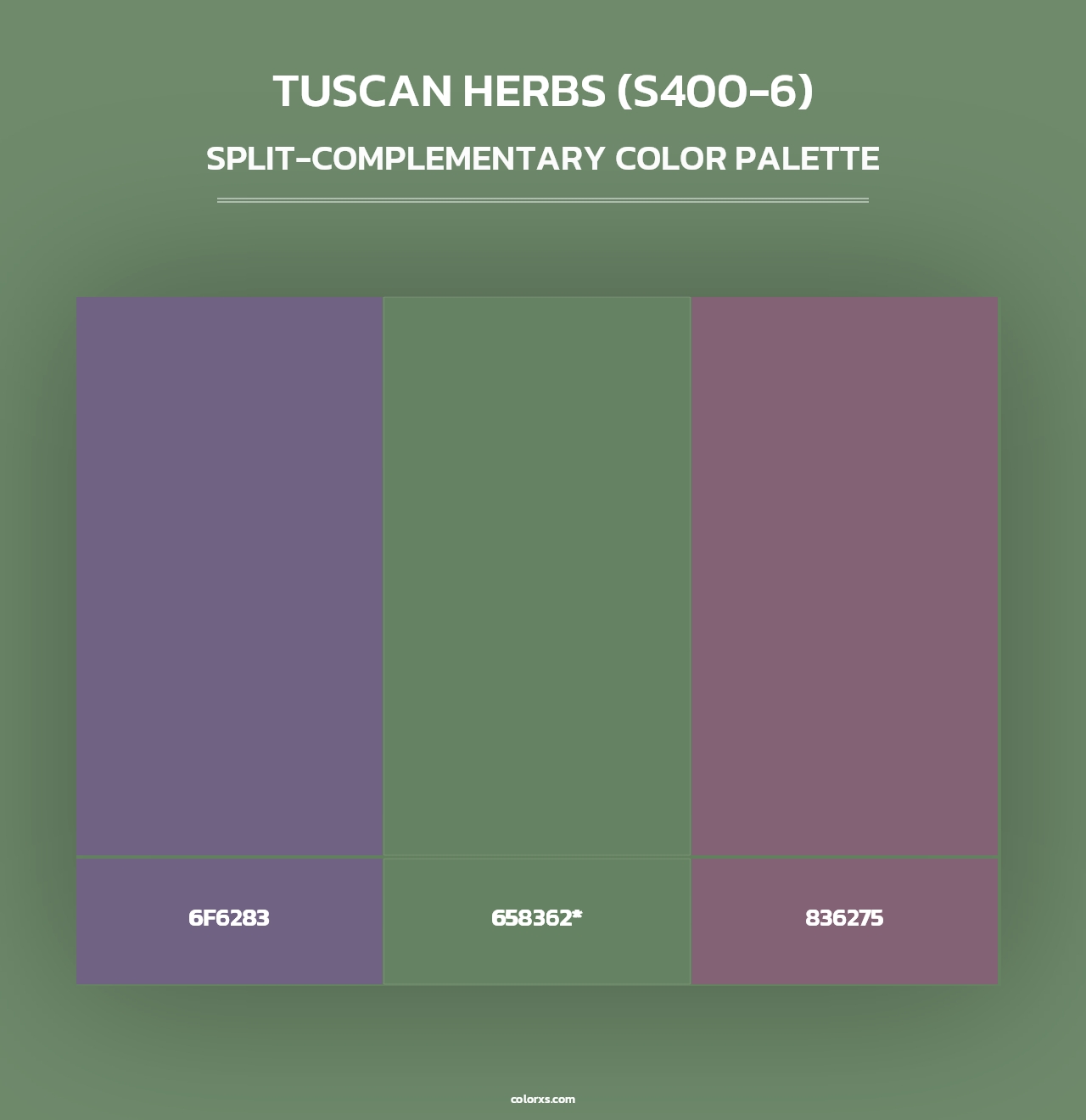 Tuscan Herbs (S400-6) - Split-Complementary Color Palette