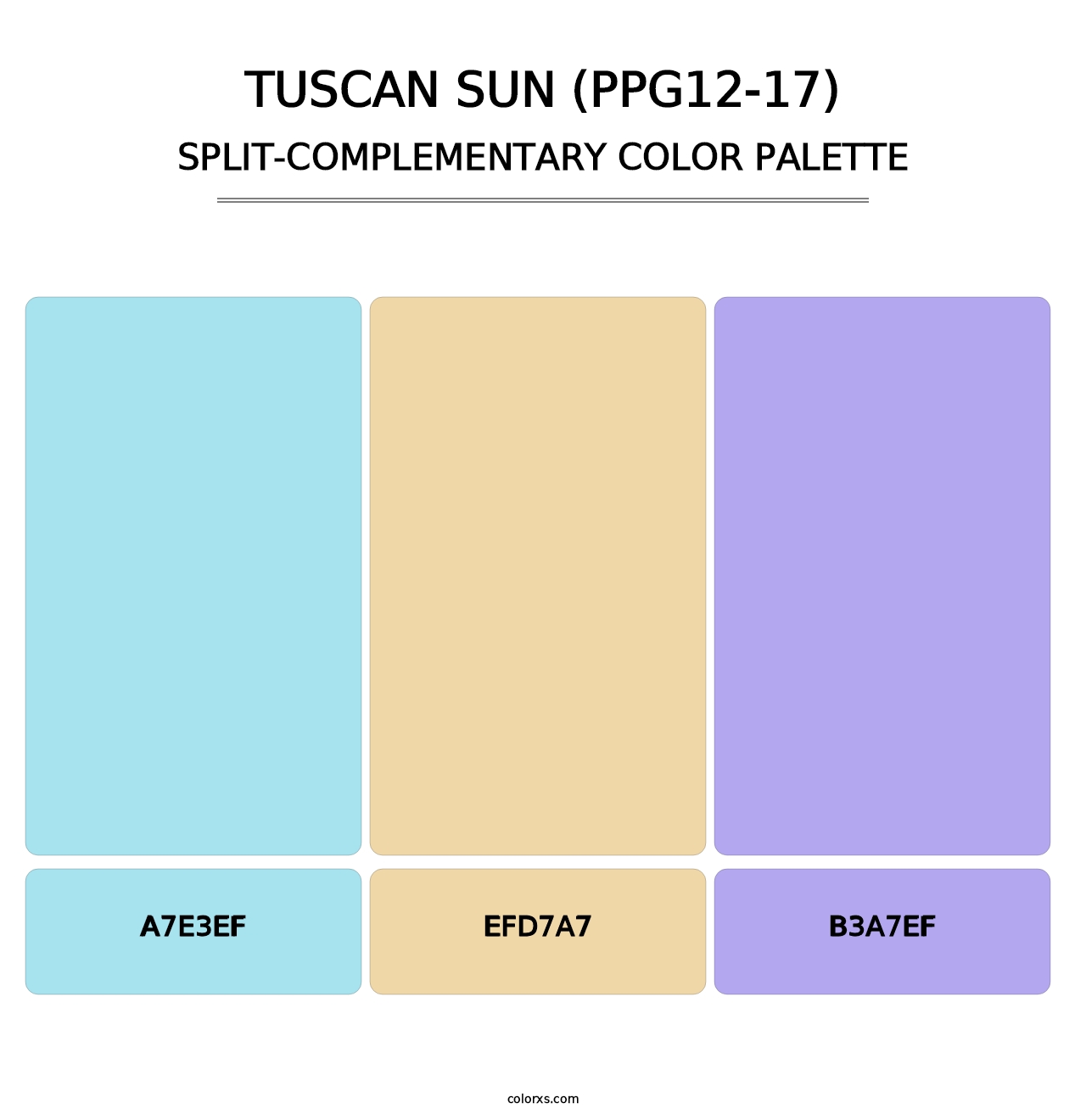 Tuscan Sun (PPG12-17) - Split-Complementary Color Palette